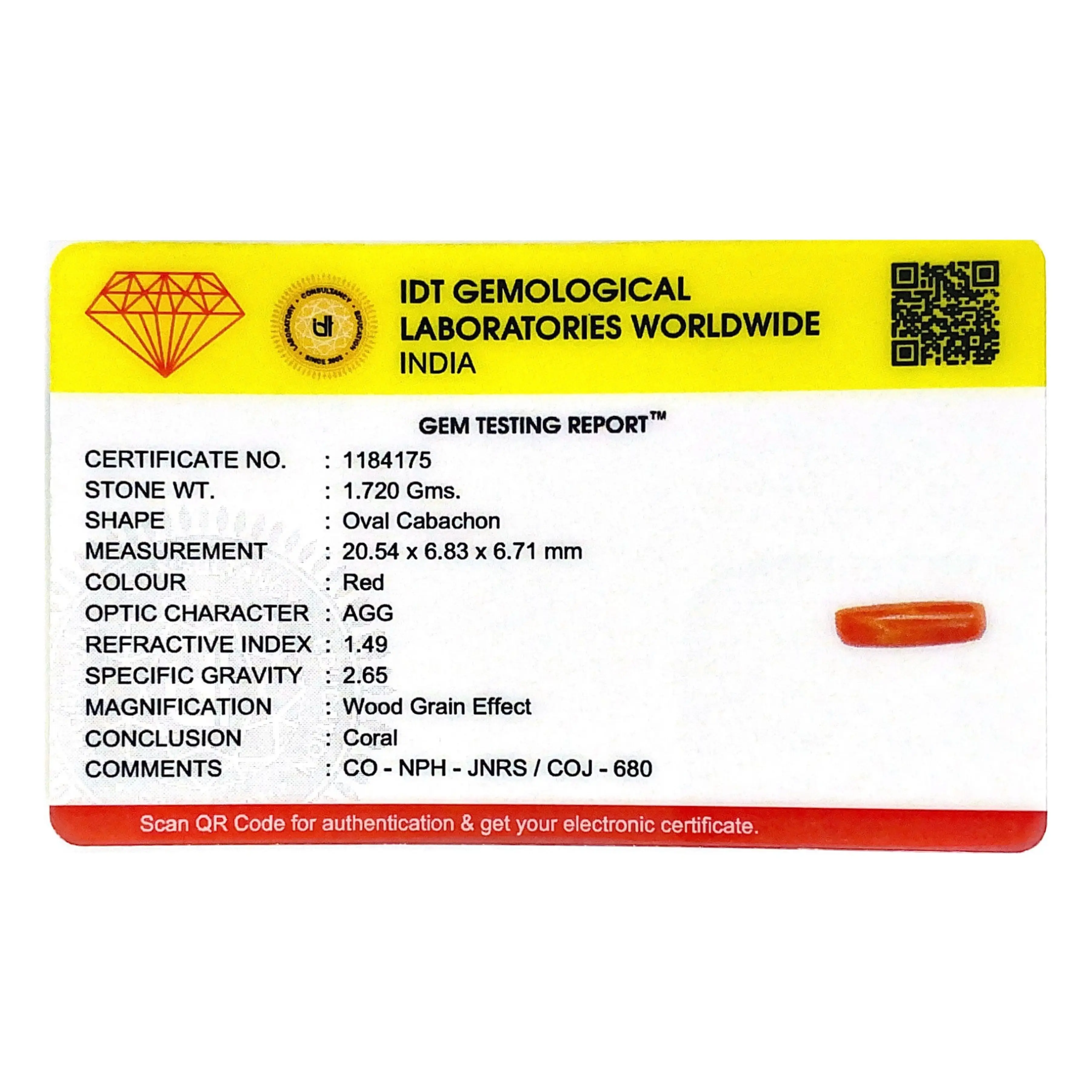 Pramogh Red Coral - 8.6 Carat - view 4