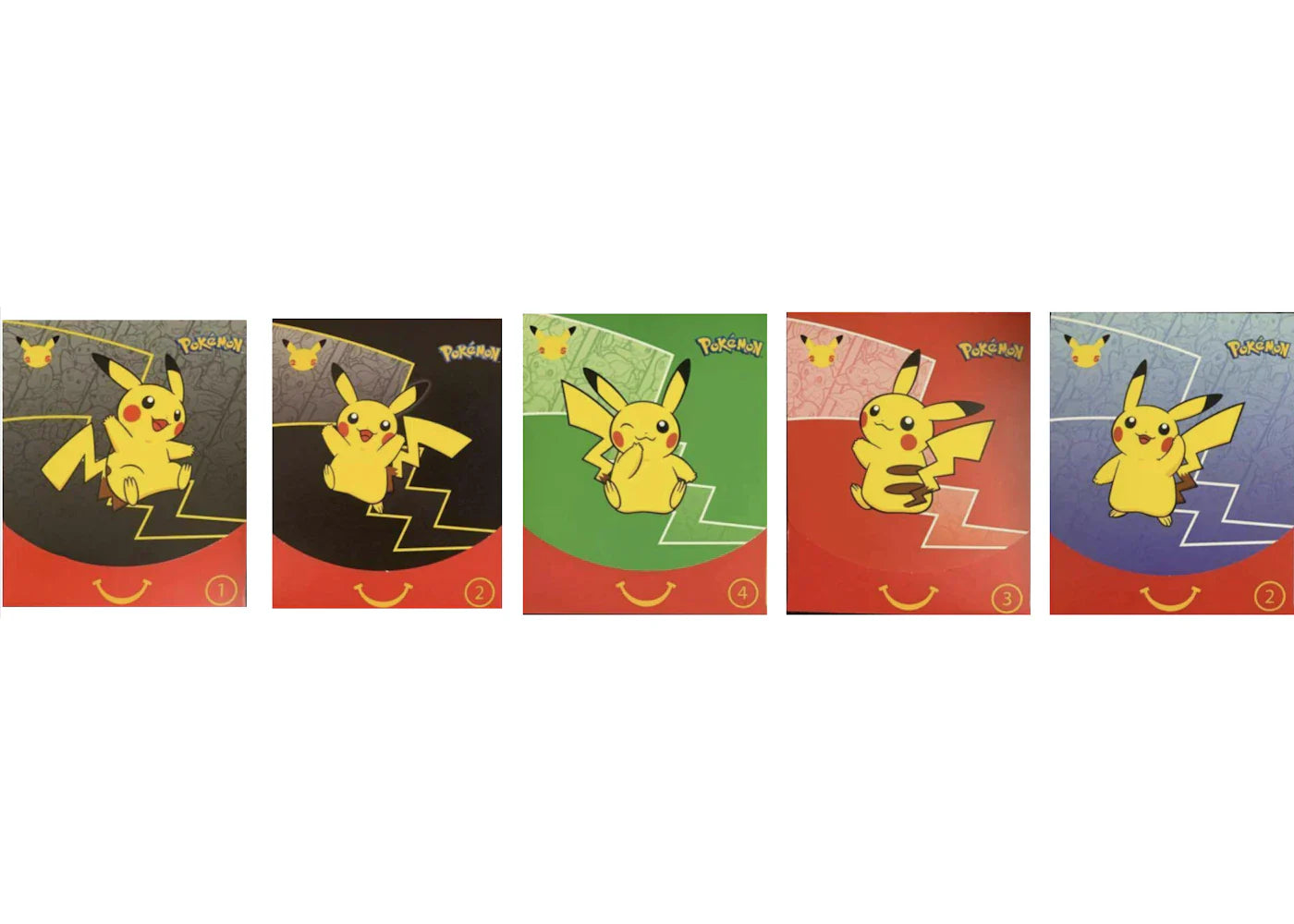 Pokémon 2021 Pokemon TCG Mcdonald's 25th Anniversary 5x Envelope Lot (Assorted) (English)