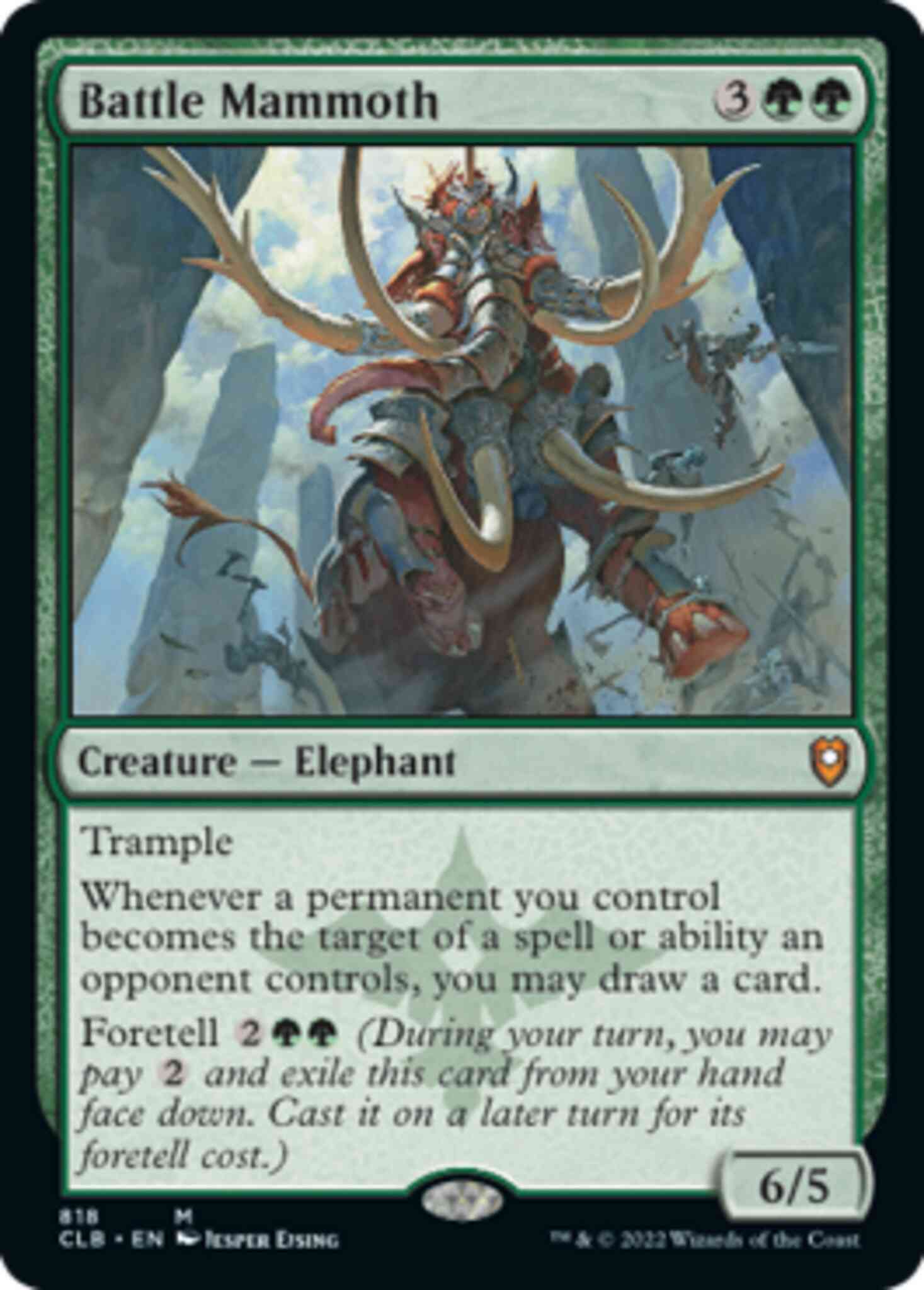 Battle mammoth 818 – Magic Battle Mammoth [818] [Commander Legends: Battle for Baldur's Gate] [Non-Foil]