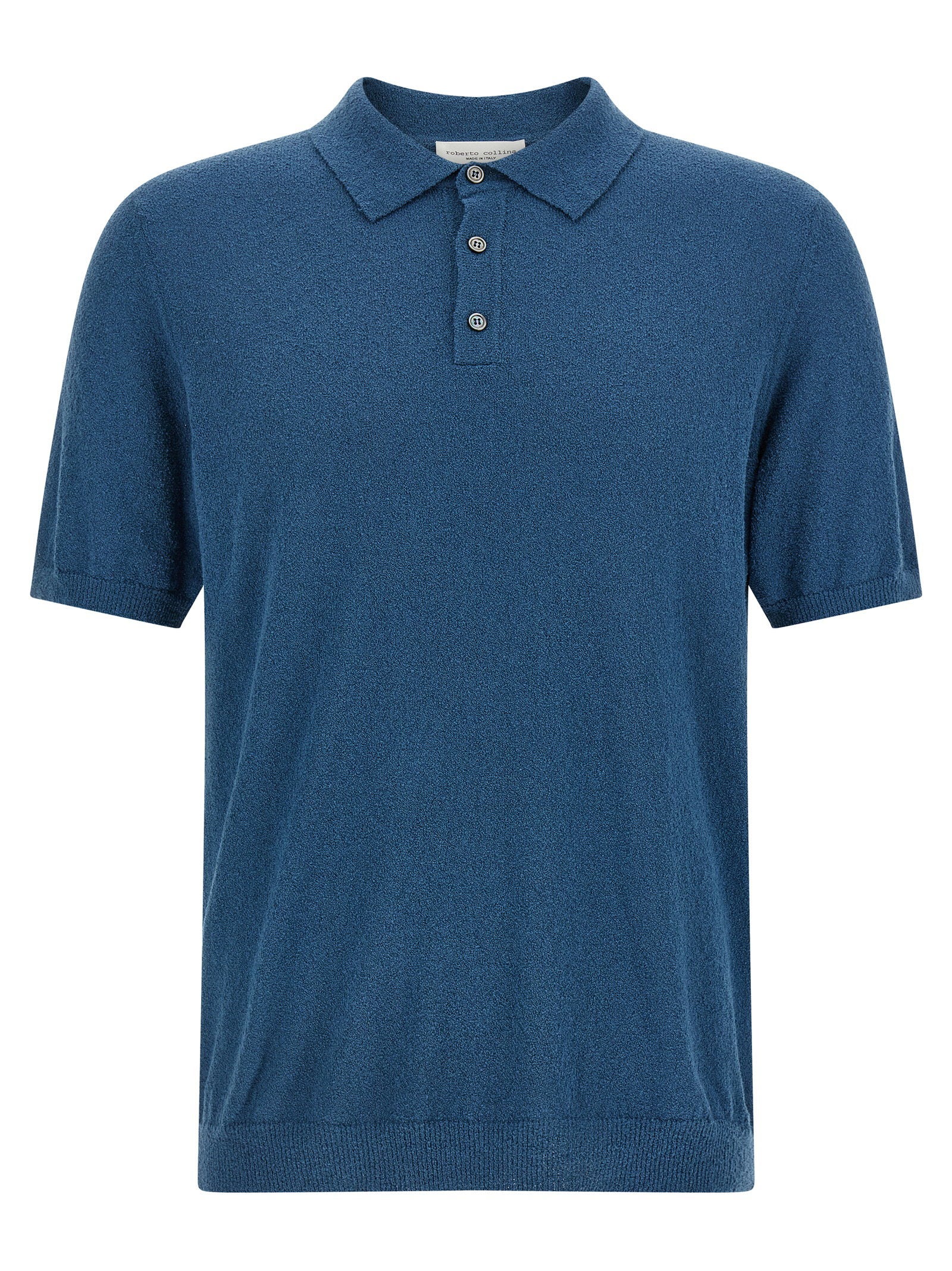 Roberto Collina Spongy Effect Polo Shirt – 70% cotton 30% polyamide