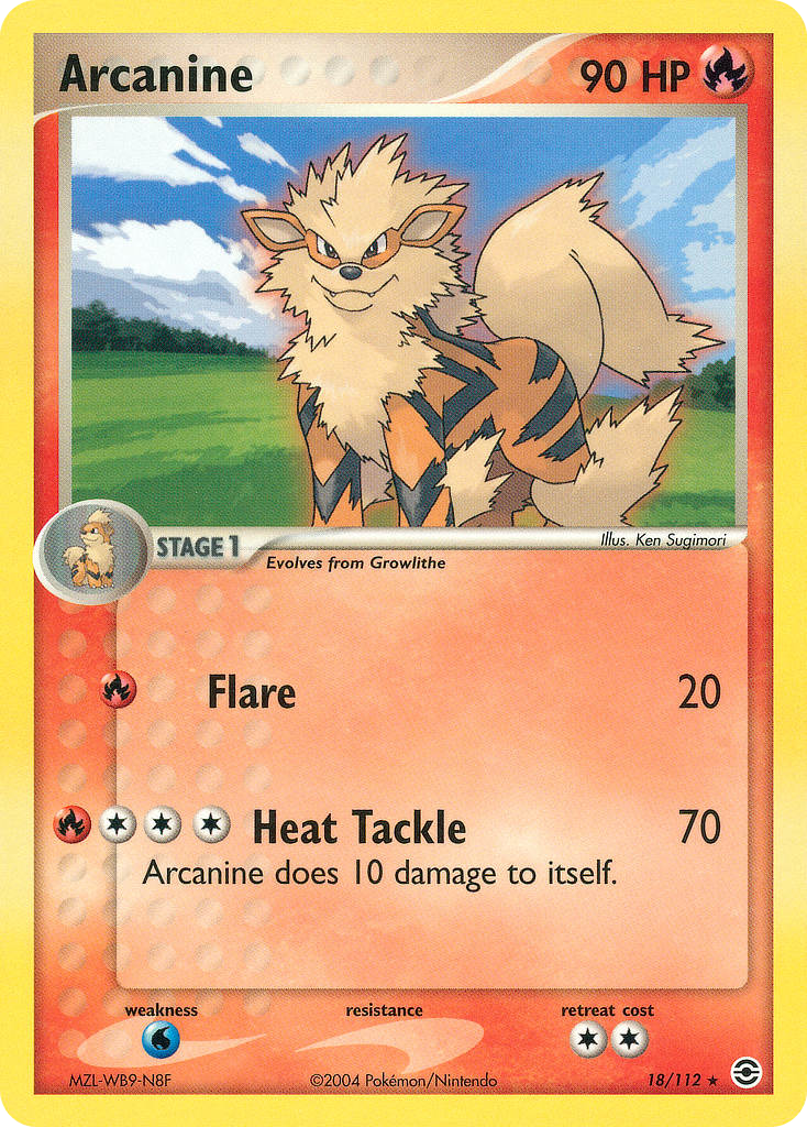 Rare ex6-18 non-holo – Pokémon Arcanine - 18/112 - Rare [ex6-18] [Non-Holo] - Arcanine - 18/112 - Rare