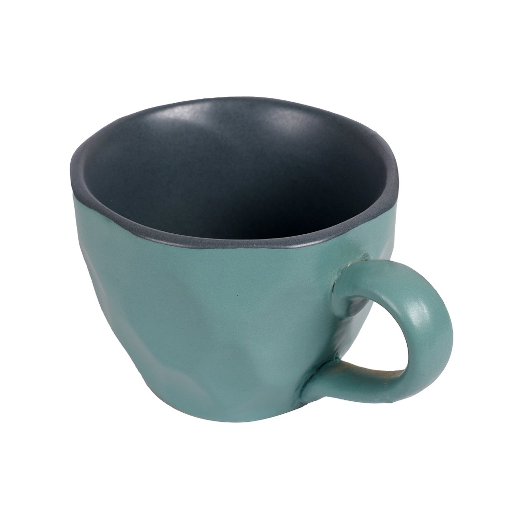 ART CREATIONS BY SUMAN SONTHALIA Blue - Ceramic Aqua Cup Set of 6 (4.5 x 3.2 x 2.5 in) - view 4