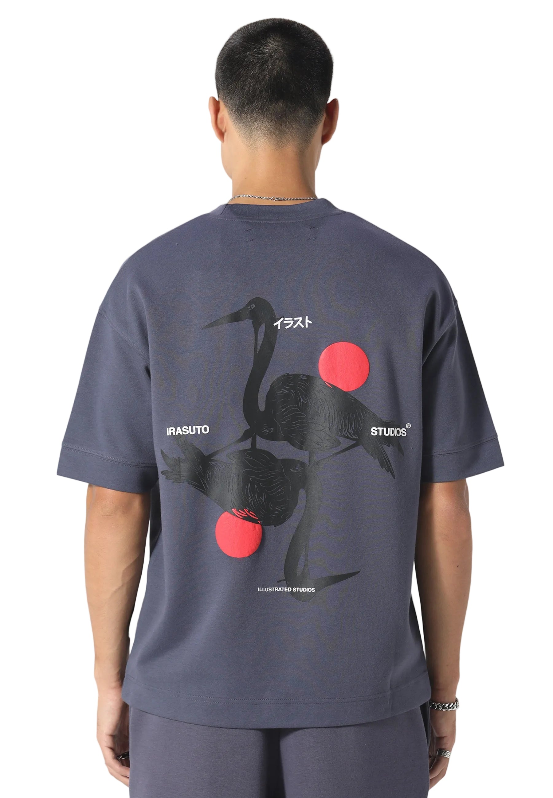 Irasuto Studios Crane Sea Blue T-Shirt - view 2