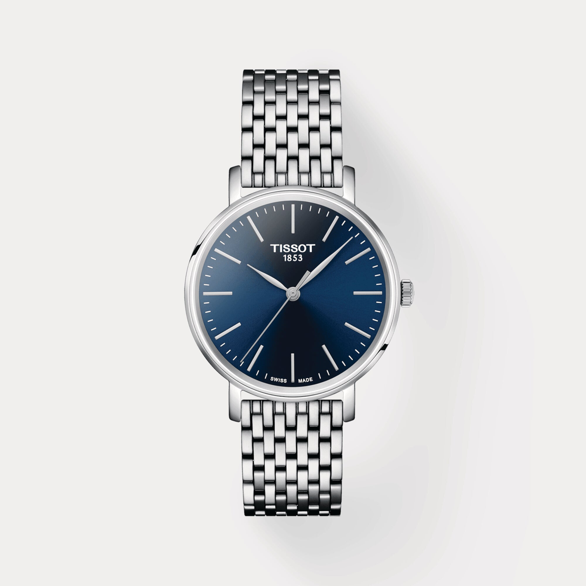 Tissot Everytime Unisex Quartz Blue Dial Analog Stainless steel Watch T1432101104100