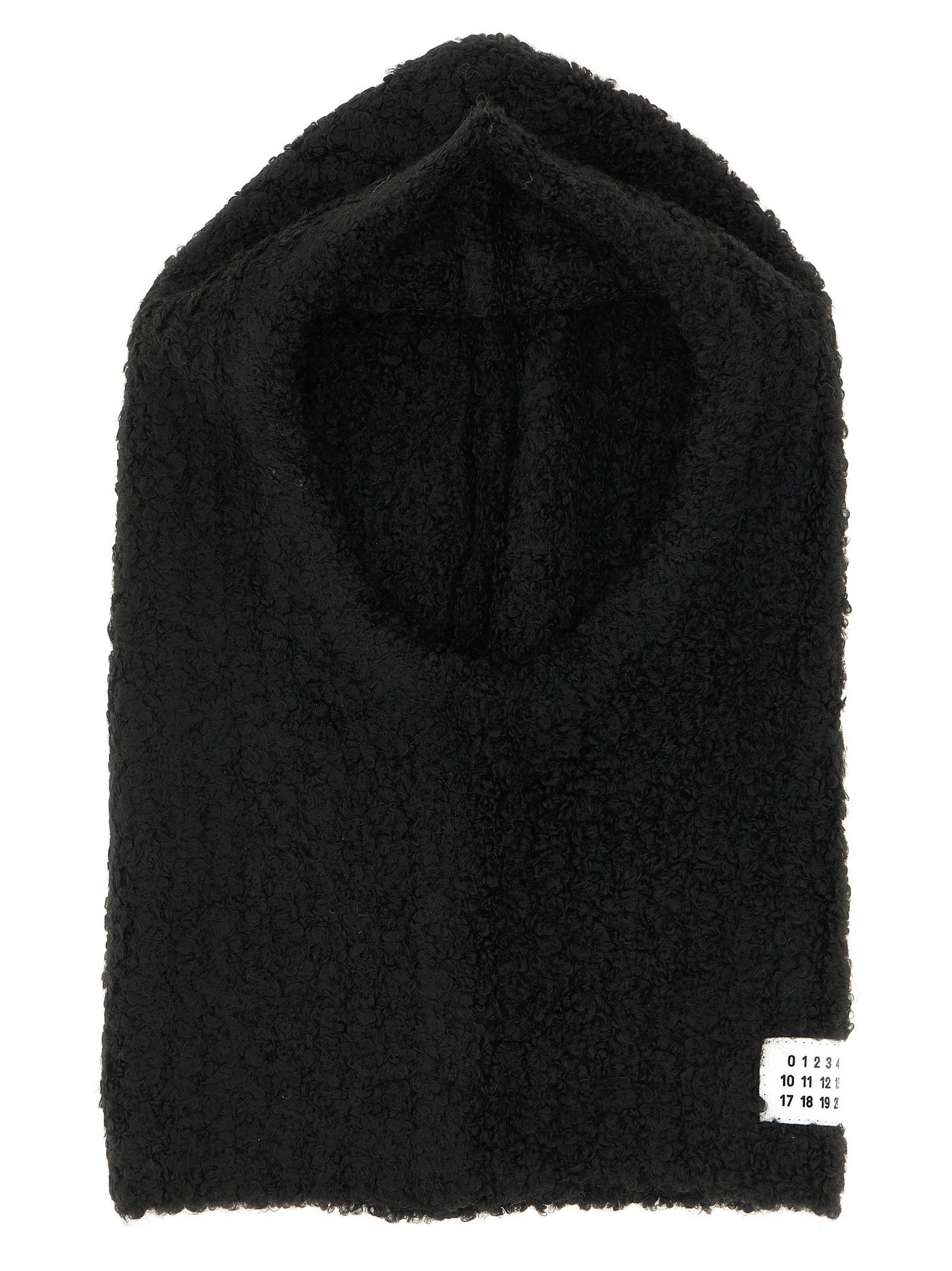 Mm6 Maison Margiela Bouclé Balaclava With Logo - view 2