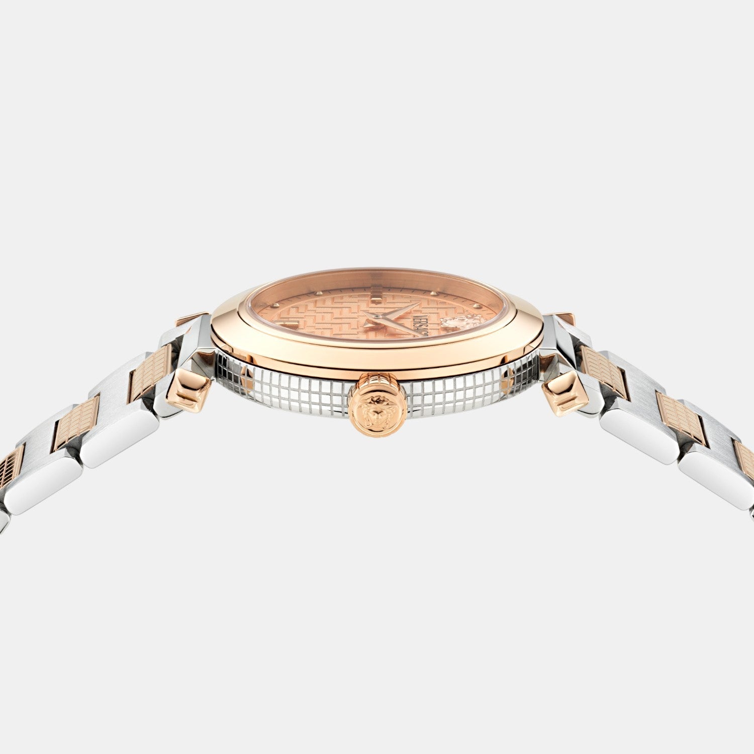 Versace Greek Women Quartz Rose Gold Asymmetrical Dial Analog Stainless Steel Watch VE5B00425 - view 3