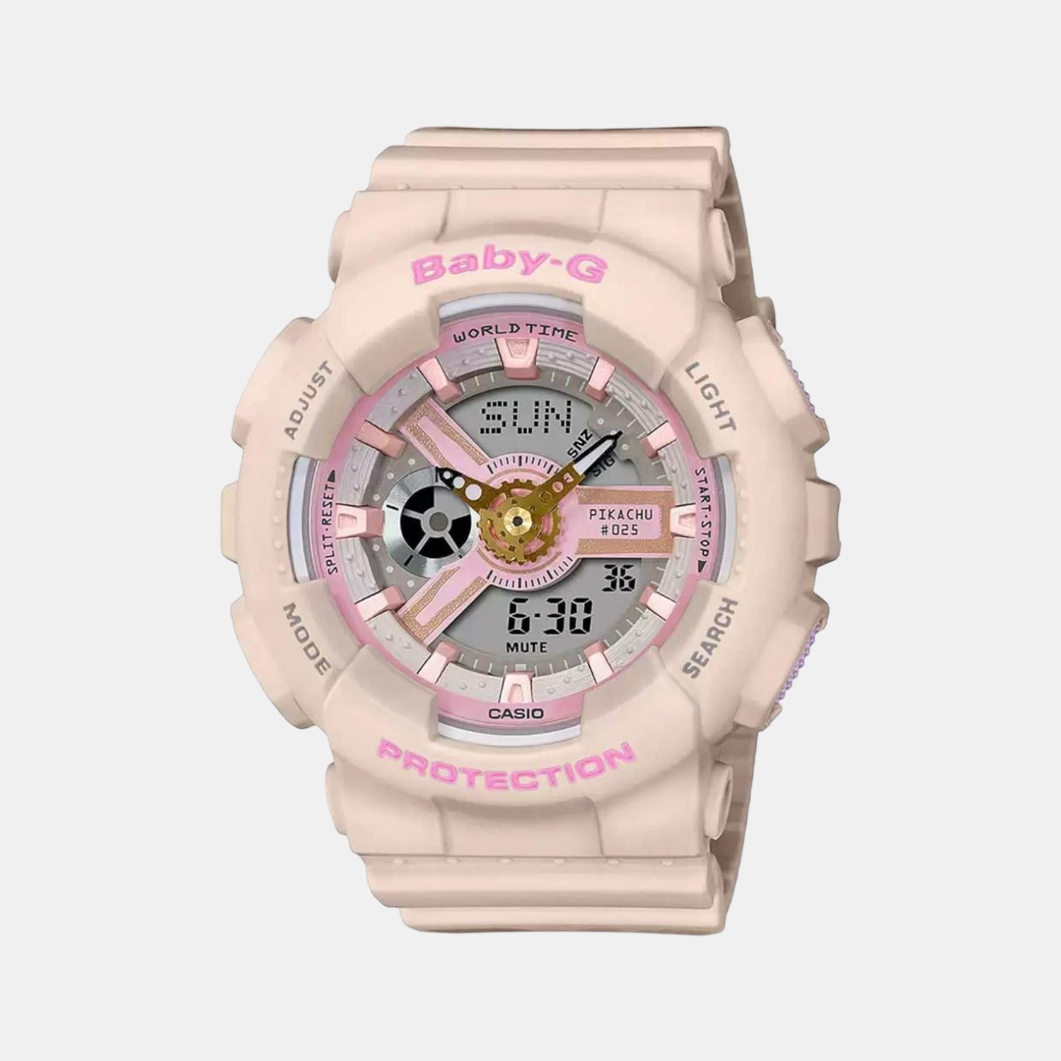 Casio Baby-G Women Quartz Two Tone Dial Analog-Digital Resin Watch BX188