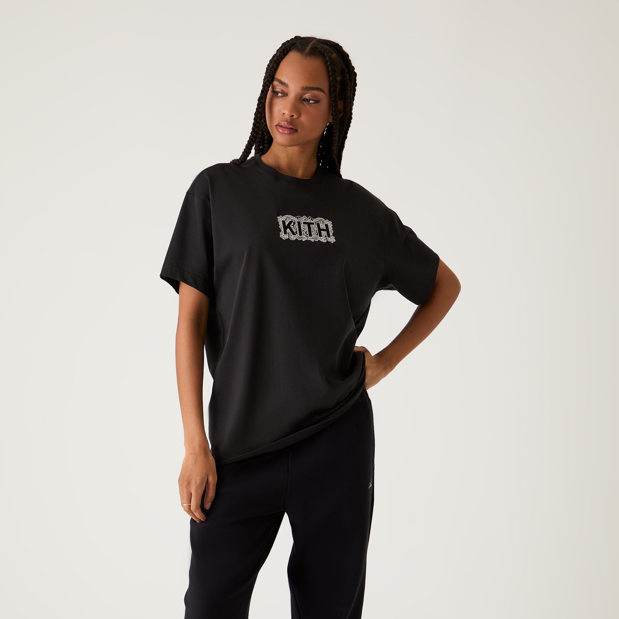 Kith Women Floral Lace Vintage Tee - Black - view 2