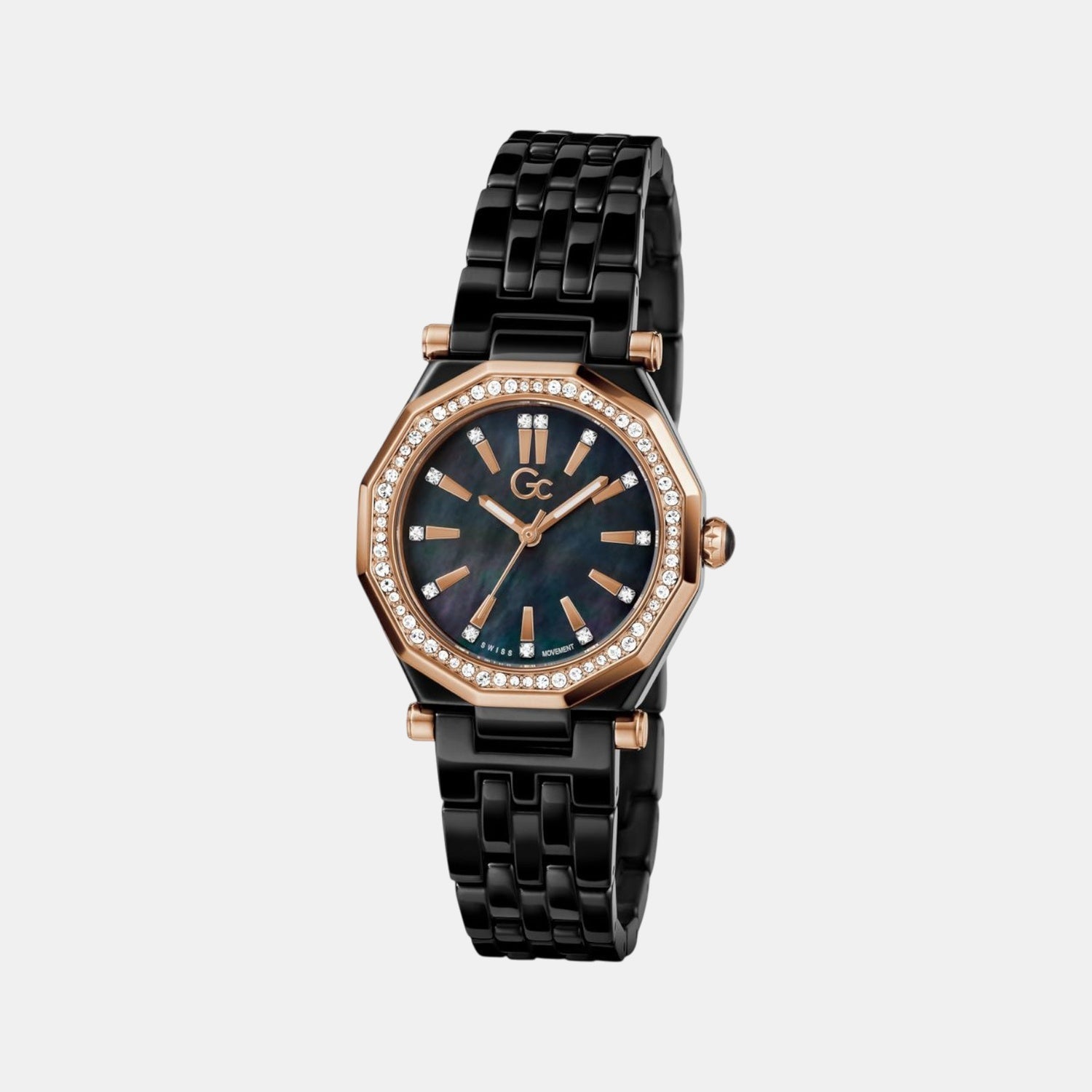 Gc Gleam Women Quartz Black Dial Multi-Function Ceramic Watch Z59002L2 - view 2
