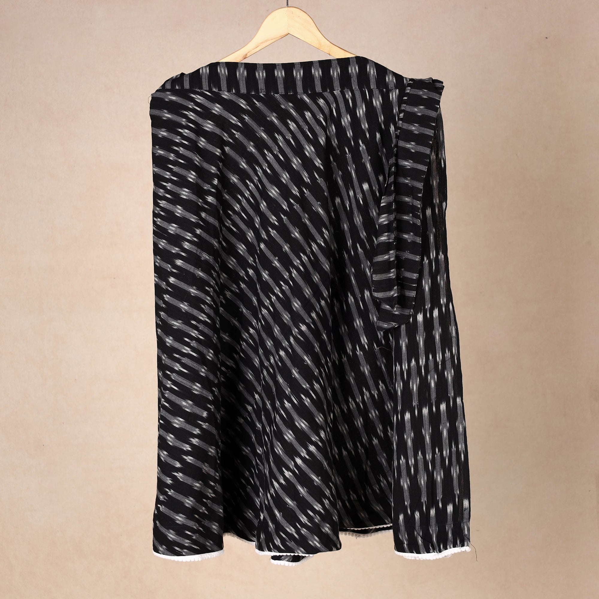 NOORI BAZAR Black - Wrap Around Cotton Pochampally Ikat Skirt