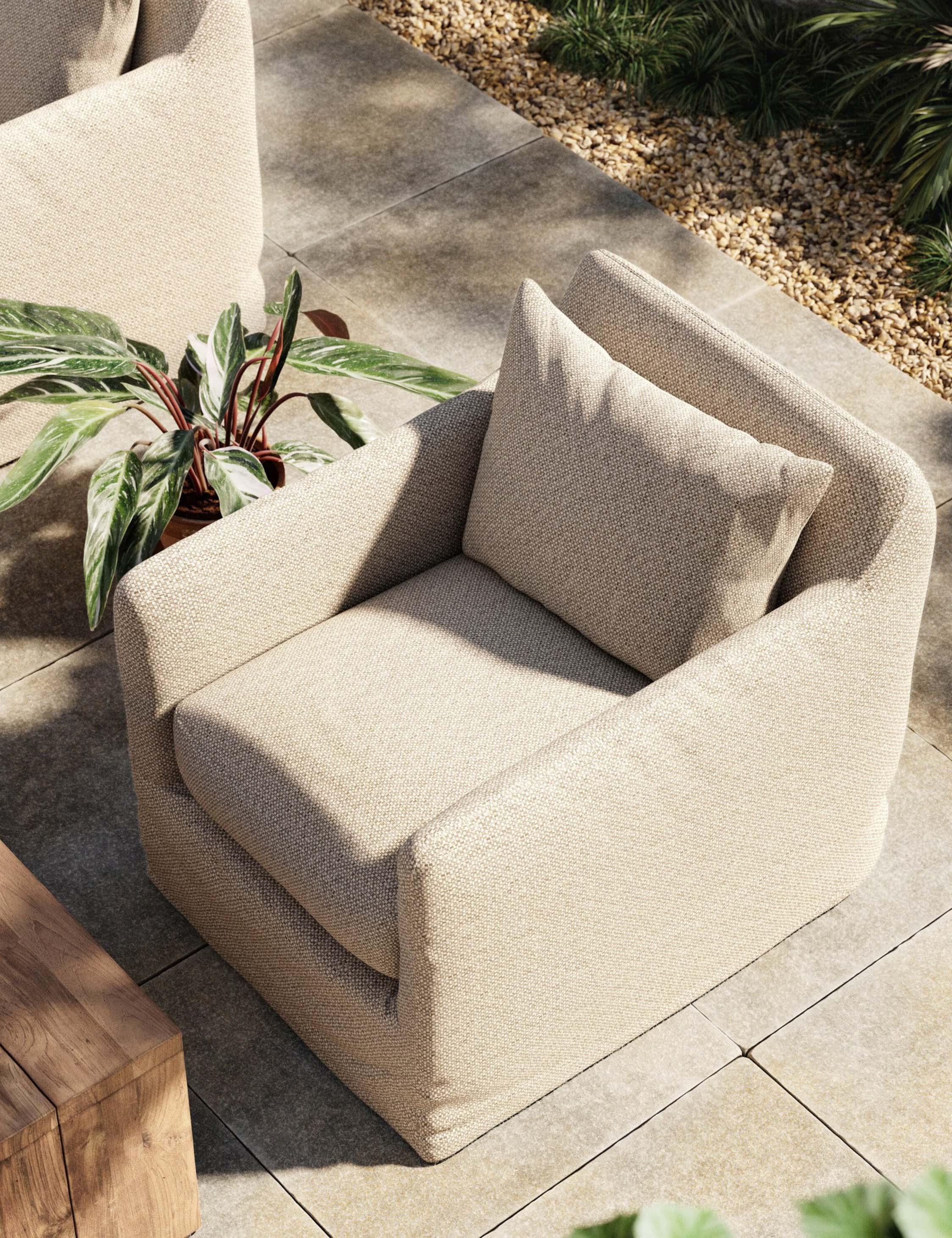 Lulu and Georgia Sakura Indoor / Outdoor Swivel Chair - view 11