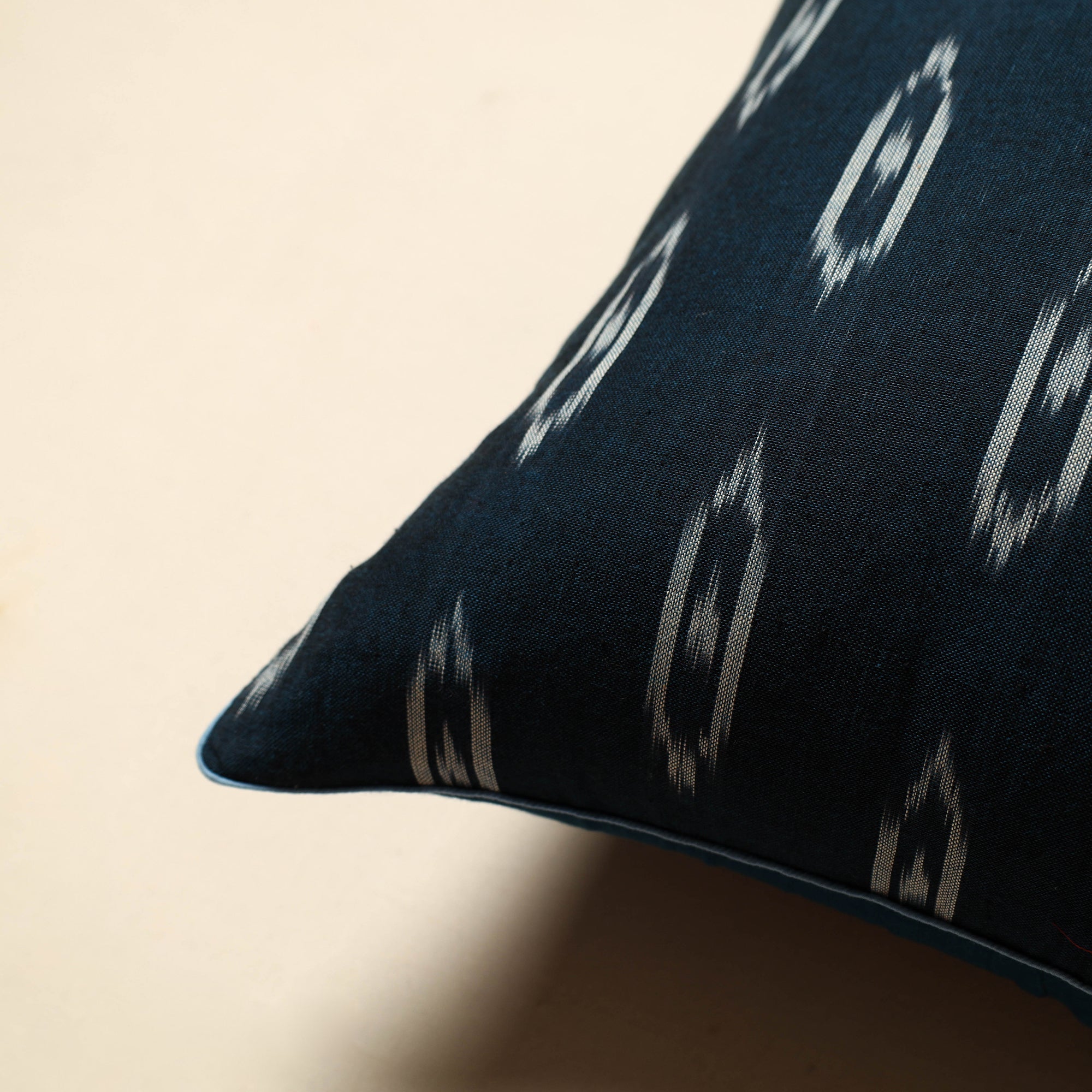 NOORI BAZAR Blue - Cotton Pochampally Ikat Cushion Cover (16 x 16 in) 07 - view 2