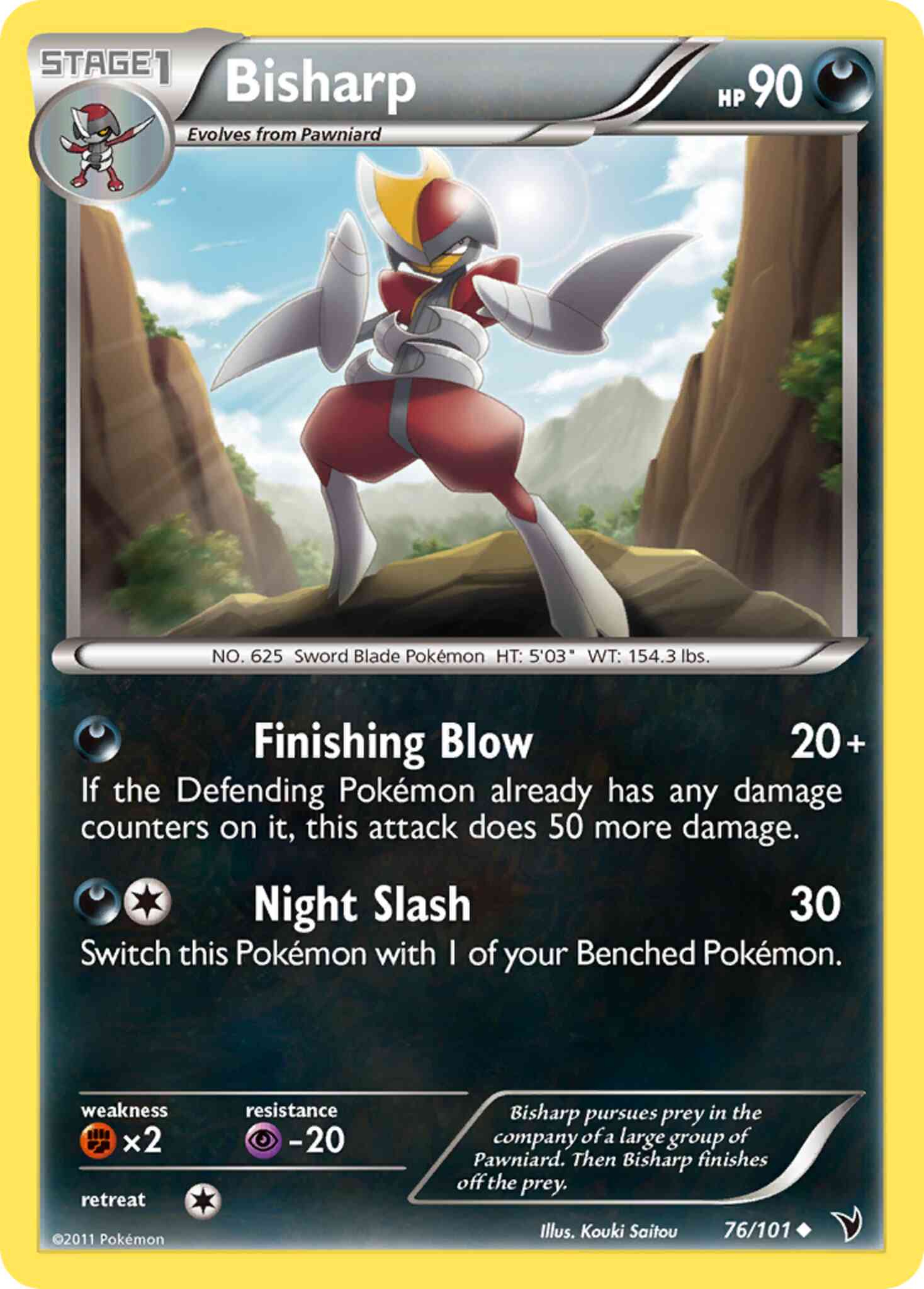 Uncommon bw3-76 reverse – Pokémon Bisharp - 76/101 - Uncommon [bw3-76] [Reverse Holo]