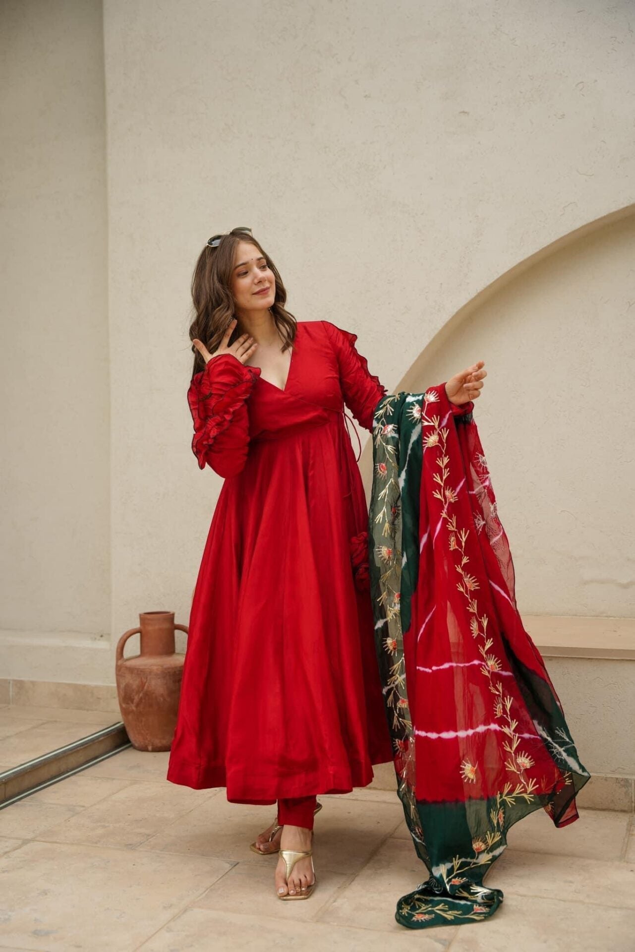 Idaho-o cardinal red suit set - view 2