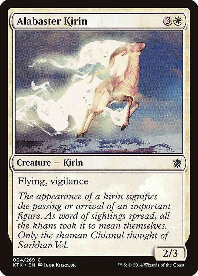 Alabaster kirin 4 – Magic Alabaster Kirin [4] [Khans Of Tarkir] [Non-Foil]