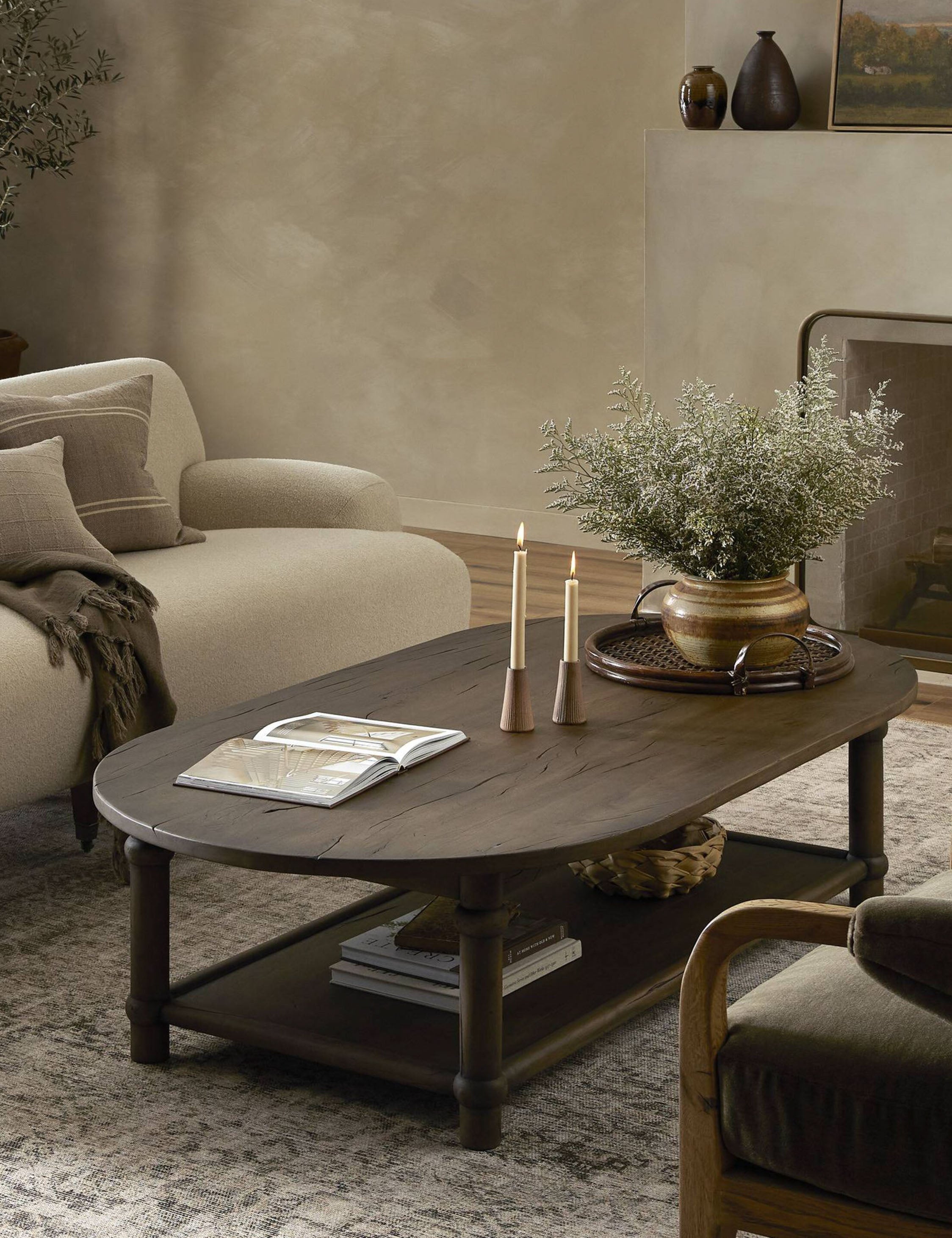 Lulu and Georgia Charnes Oval Coffee Table by Amber Lewis x Four Hands - view 2