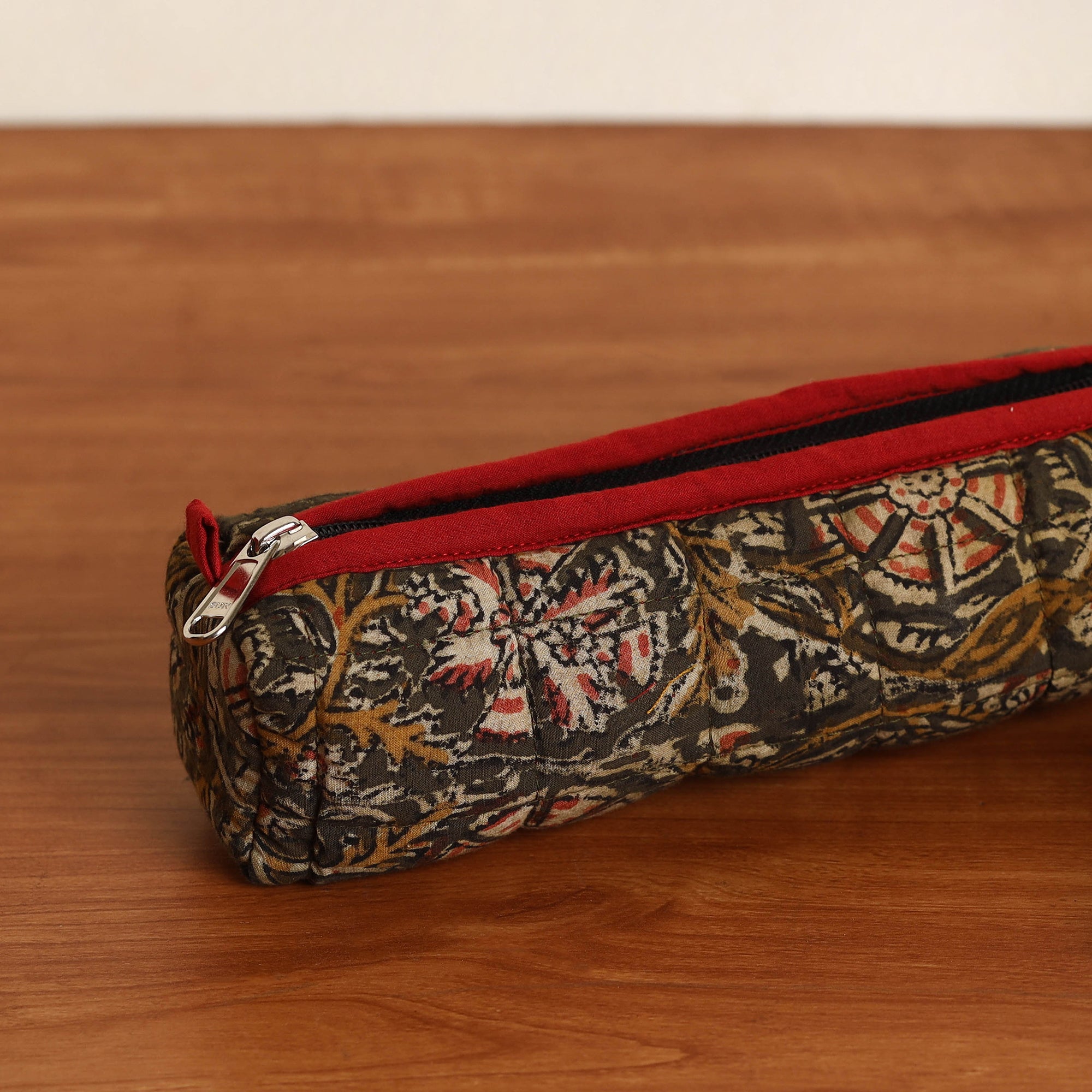 NOORI BAZAR Brown - Handmade Quilted Cotton Pencil Pouch 05 - view 2