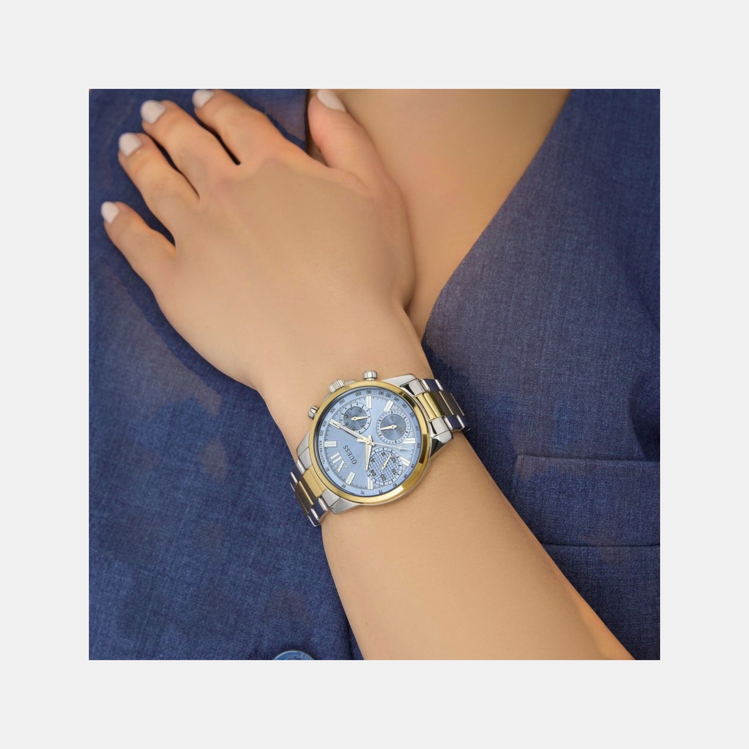 Guess Bailey Women Quartz Ice Blue Dial Multi-Function Stainless Steel Watch GW0933L3 - view 7