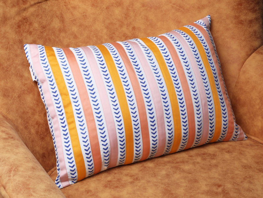 100 cotton cushion – Spaces India Spun 100% Cotton Cushion Covers Applique Block printed -Mix