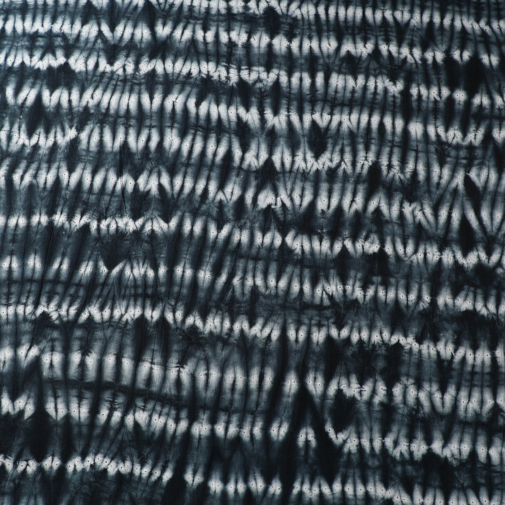 ARTISAN HAND BLOCK PRINTS Black - Tie & Dye Pure Cotton Shibori Fabric 14 - view 4