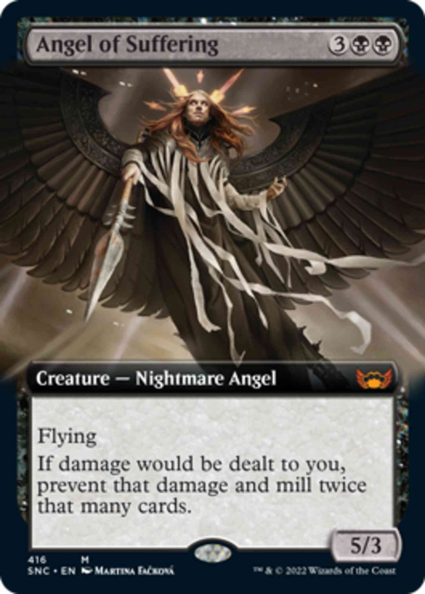 Magic Angel of Suffering [416] [Extended Art] [Streets of New Capenna] [Non-Foil]