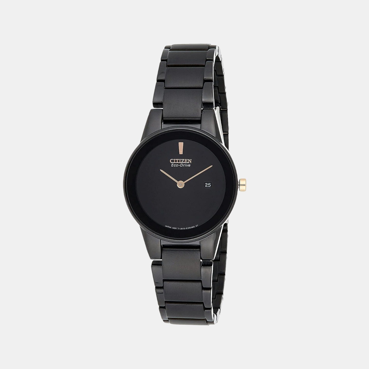 Citizen Axiom Women Quartz Black Dial Analog Stainless Steel Watch GA1055-57F