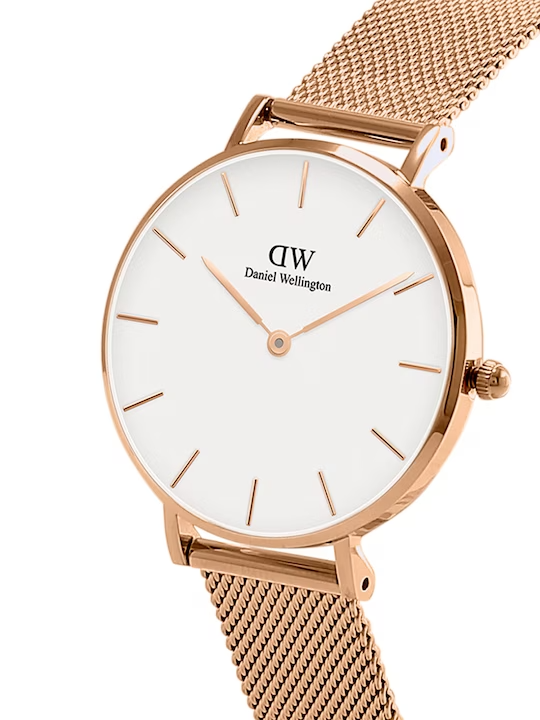 Daniel Wellington Petite Melrose White & Rose Gold
