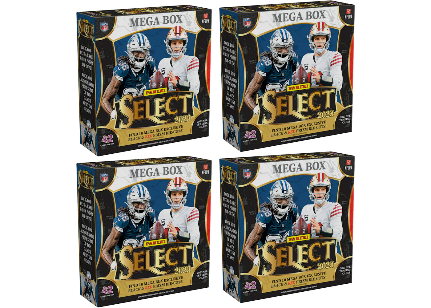 2023 Panini Select Football Mega Box (Black and Red Die-Cuts) 4x Lot