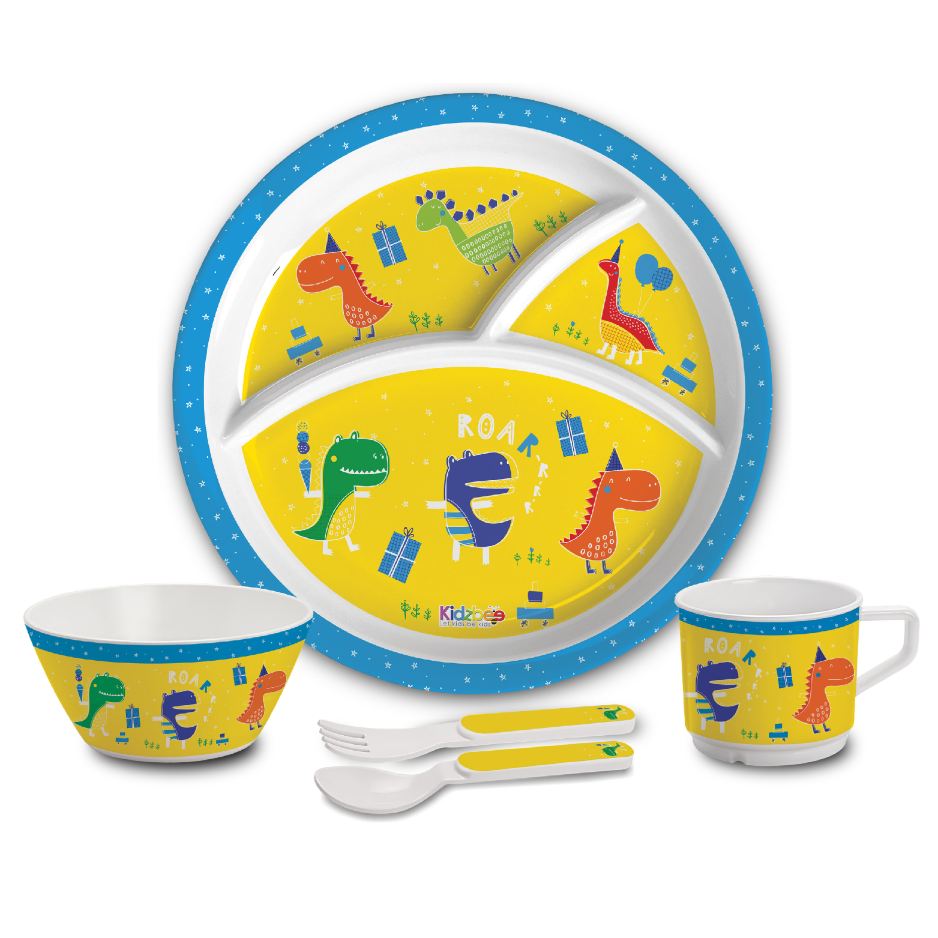 Meal set – Cello Dino Party Kids Melamine Meal, Set of 5