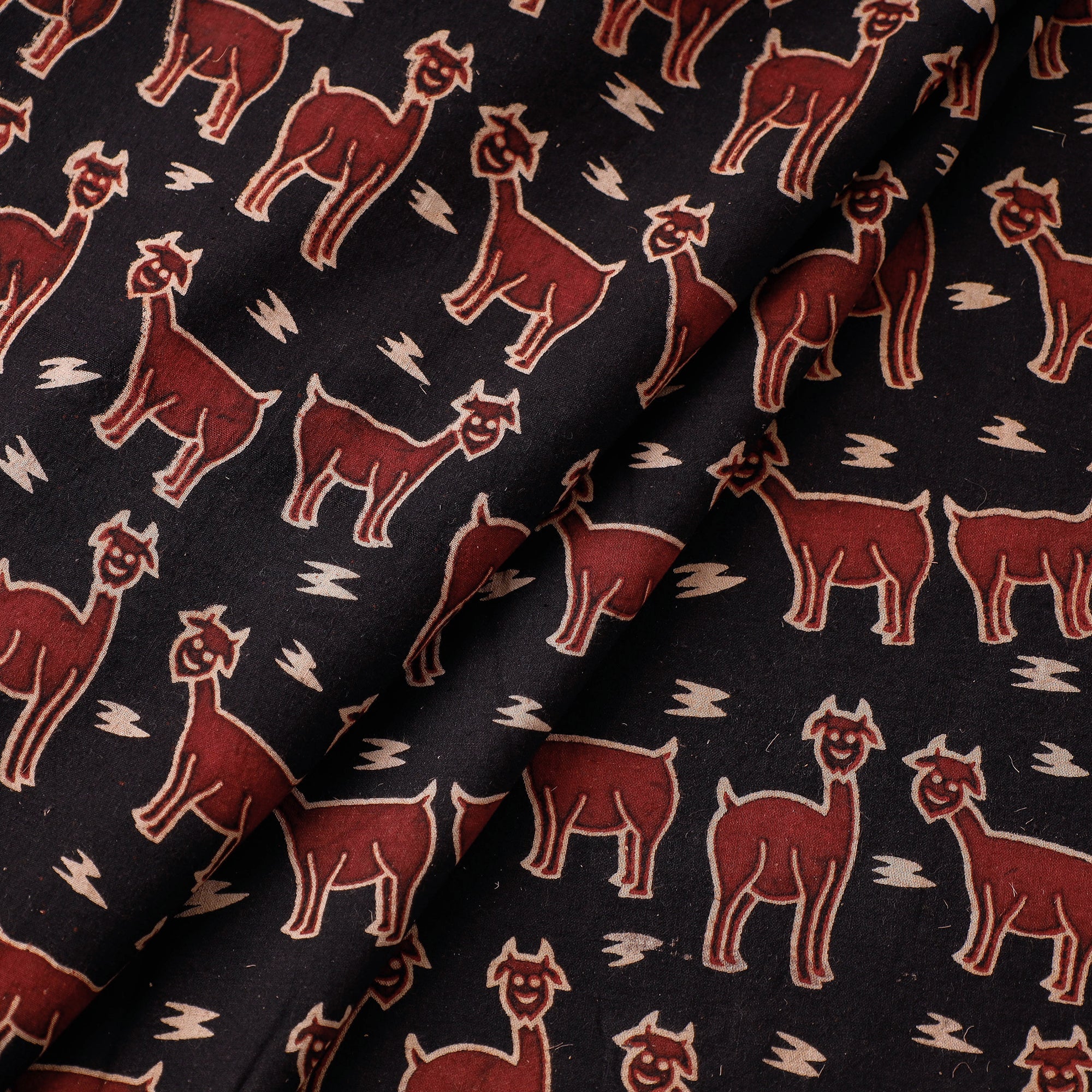 BINDAAS UNLIMITED Black - Bindaas Hand Block Printed Cotton Fabric - view 2
