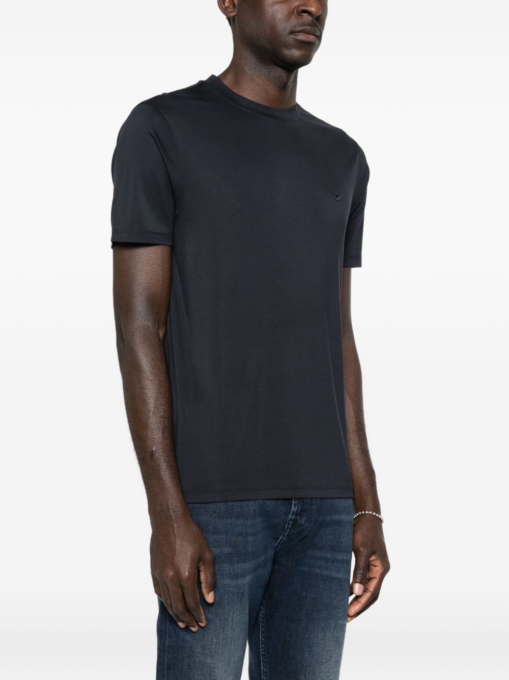Emporio Armani Modal and silk blend t-shirt - view 2