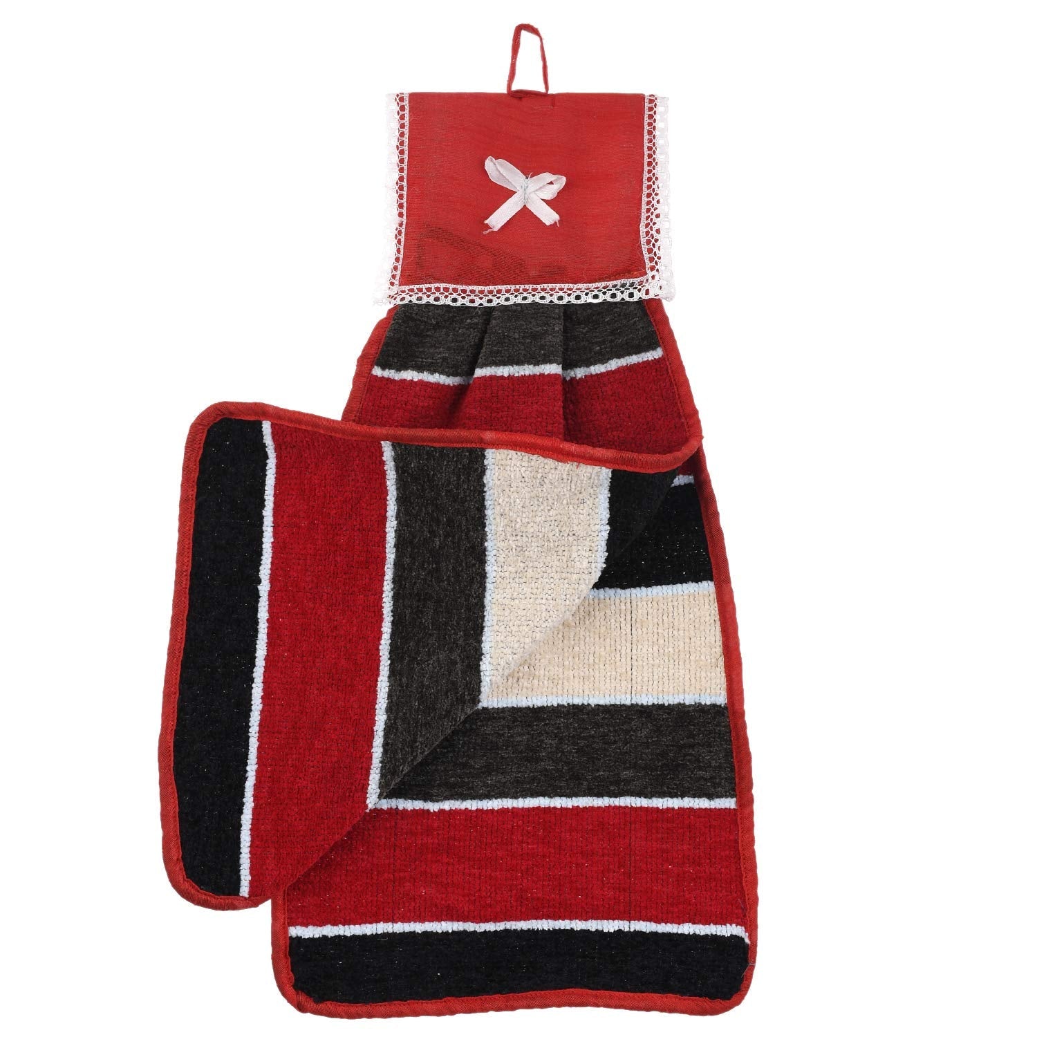 Kuber Industries Hanging Cotton 2 Pieces Cotton Washbasin Napkin/Hand Towel for Kitchen and Bathroom (Multi) - CTKTC45538 - view 4