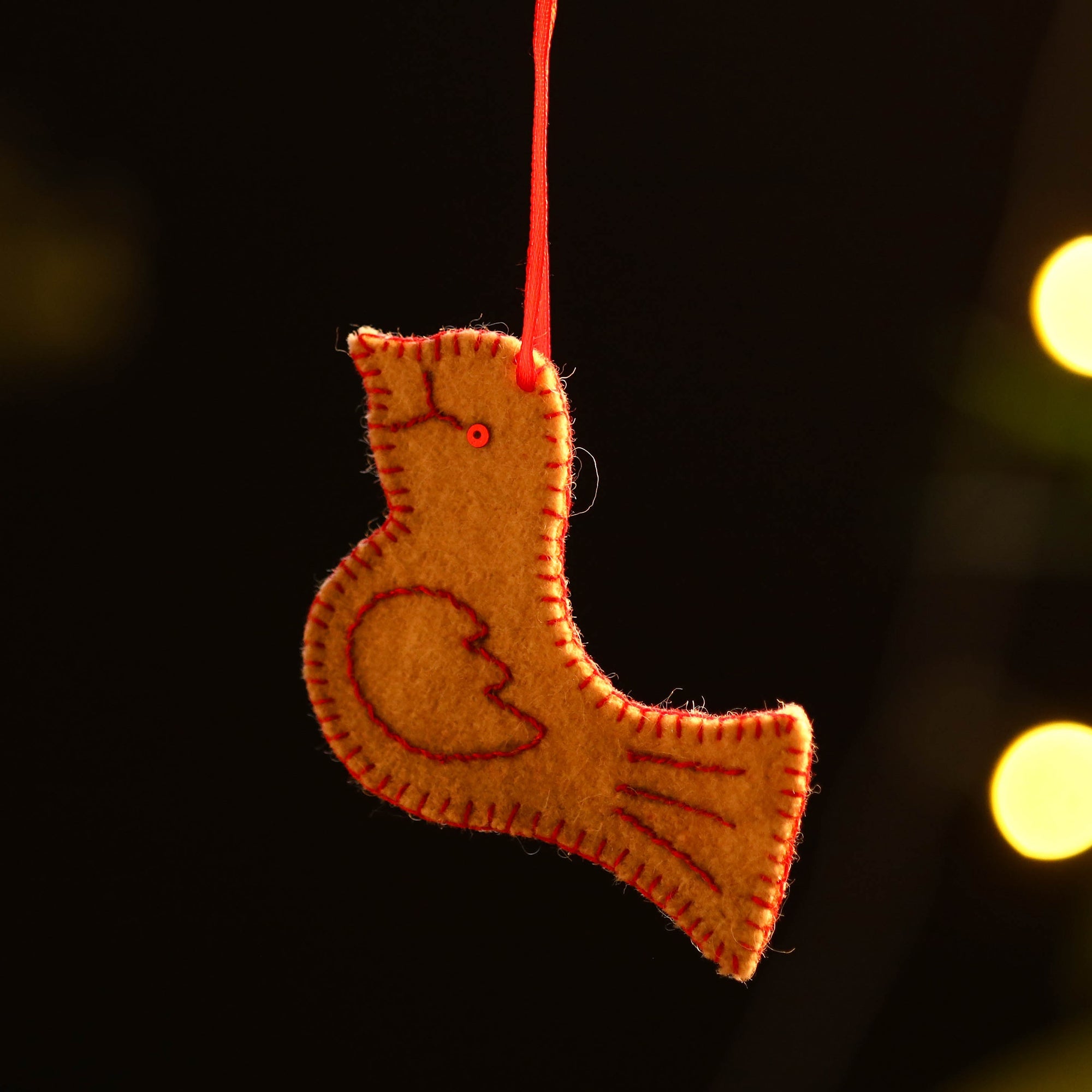 SASHA Bird- Handmade Felt Christmas Ornament - view 2
