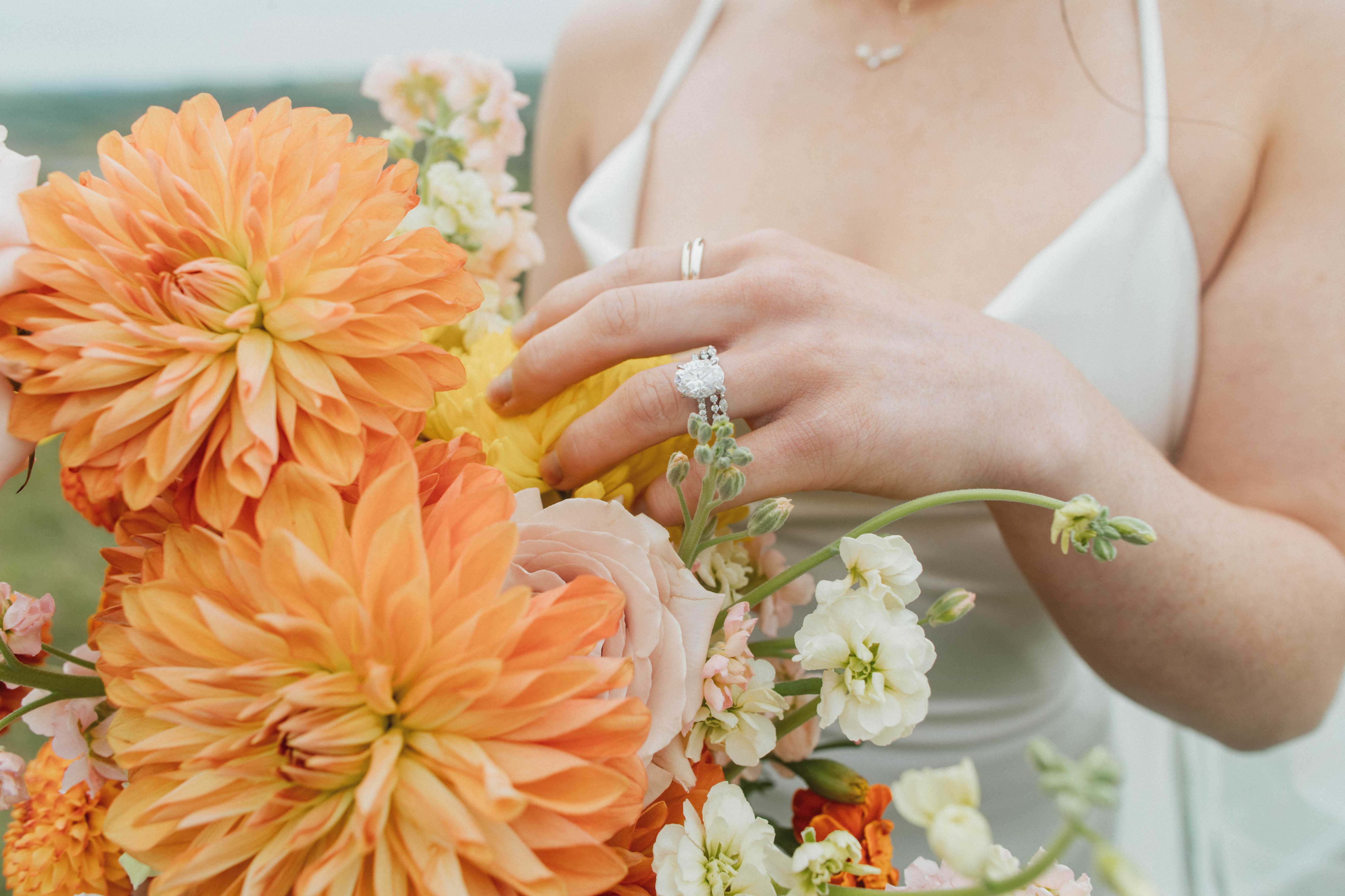 fiftyflowers.com Dreamy Orange and Yellow Grassland Elopement - view 4