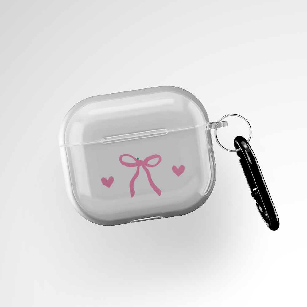 Cover It Up Hearts and Bows Clear Airpods 3rd Gen Case Covers