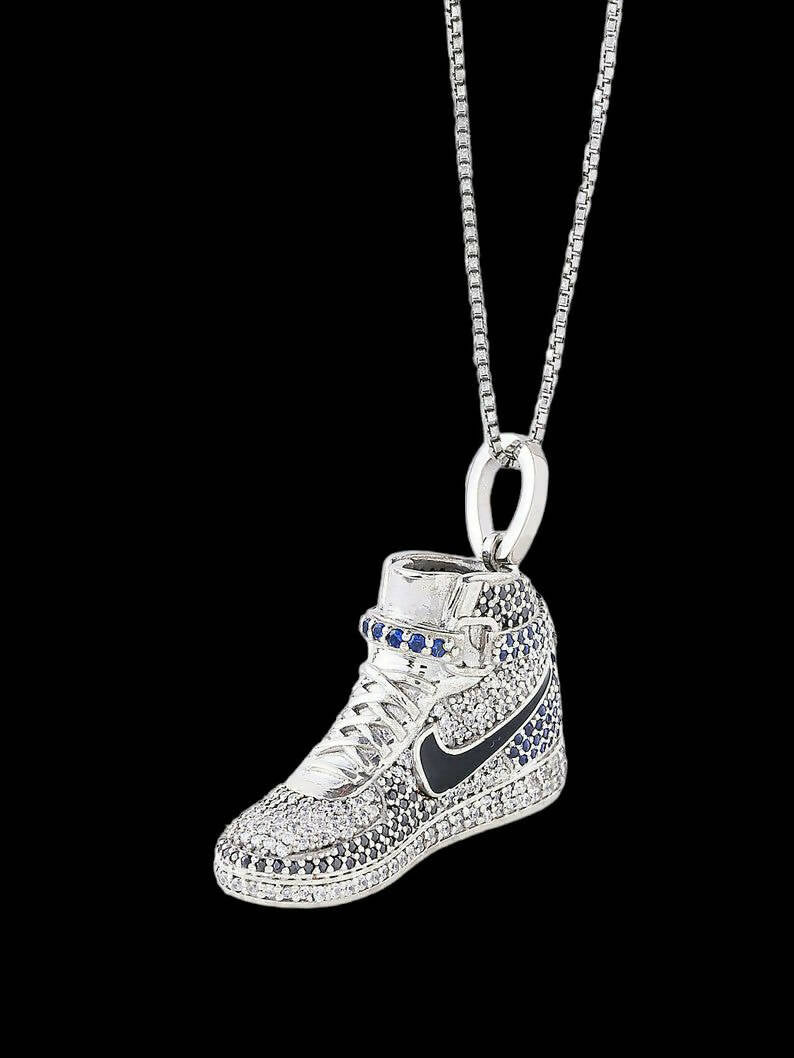 ICEDAWG Air Jordan 1 3d S925 Iced Out Pendant - view 2