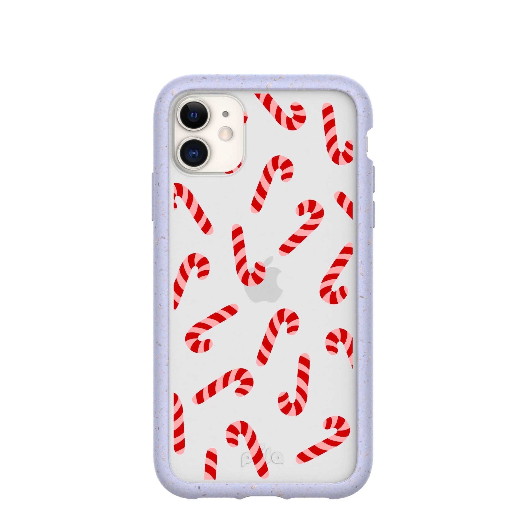 BlackTree Clear Candy Cane Chaos iPhone 11 Case With Lavender Ridge