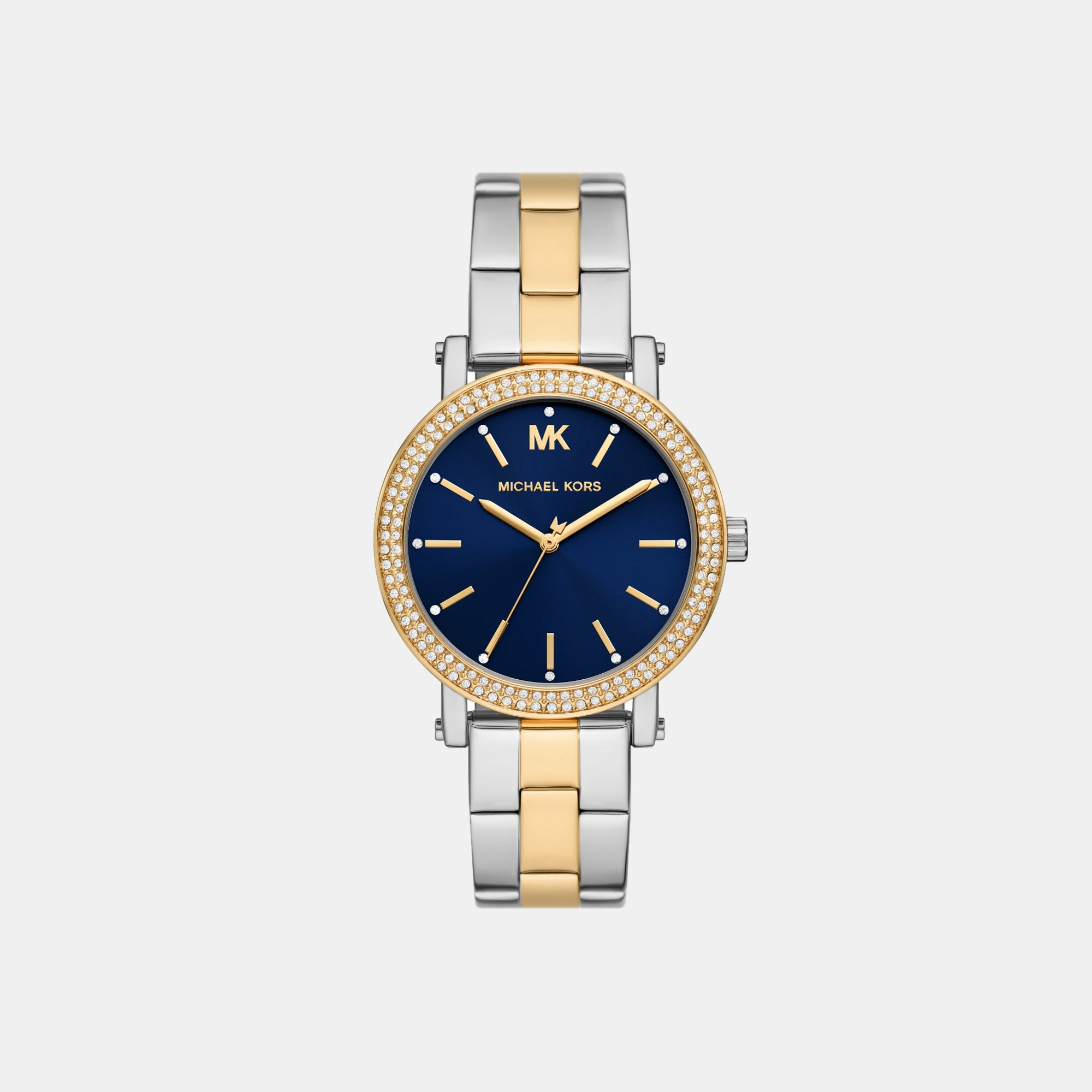 Michael Kors Corey Women Quartz Blue Dial Analog Stainless Steel Watch MKO1049