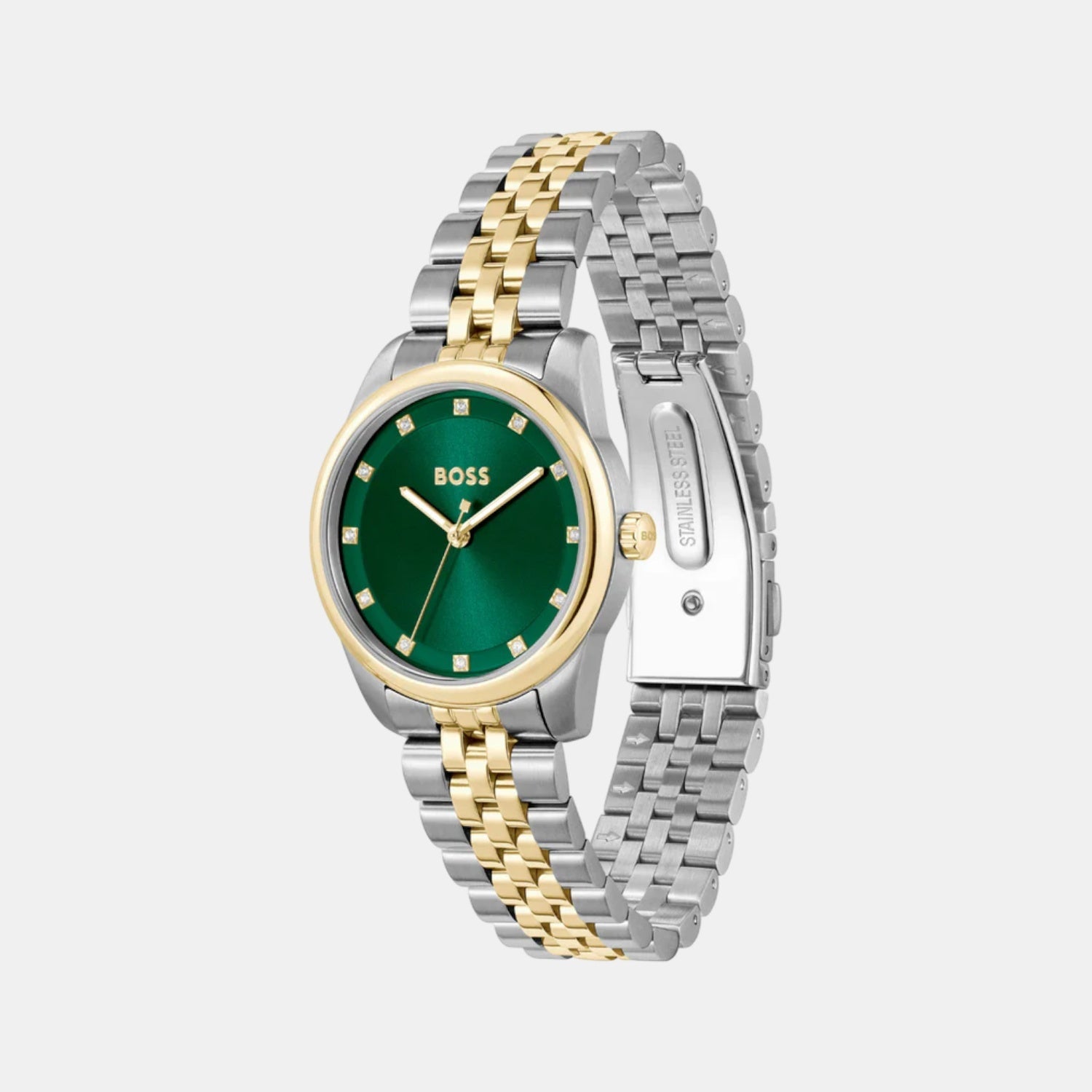 Boss Graceful Precious Women Quartz Green Dial Analog Stainless Steel Watch 1502834 - view 2