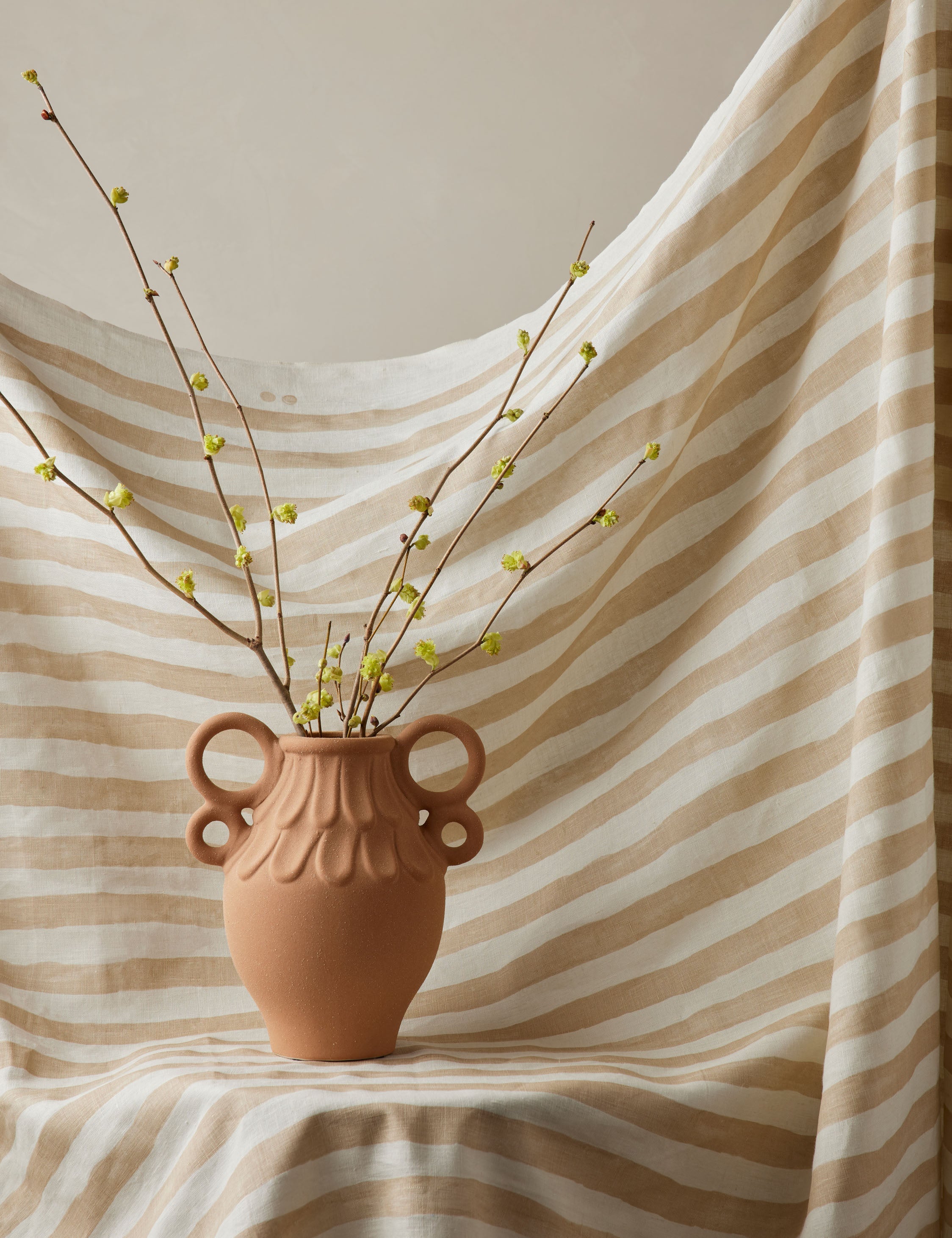 Lulu and Georgia Painterly Stripe Linen Fabric by Sarah Sherman Samuel