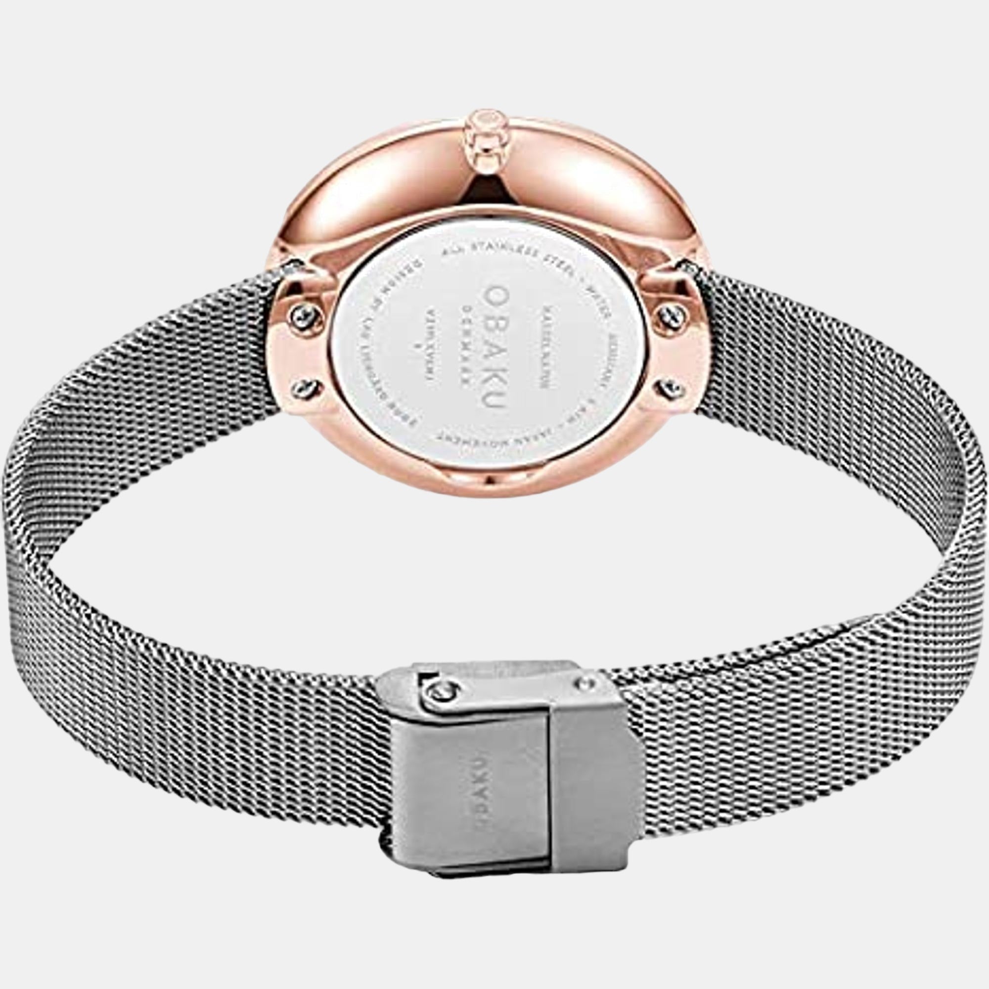 Obaku Hassel Natur Granite Women Quartz Black Dial Analog Stainless Steel Watch V219LXVKMJ - view 2