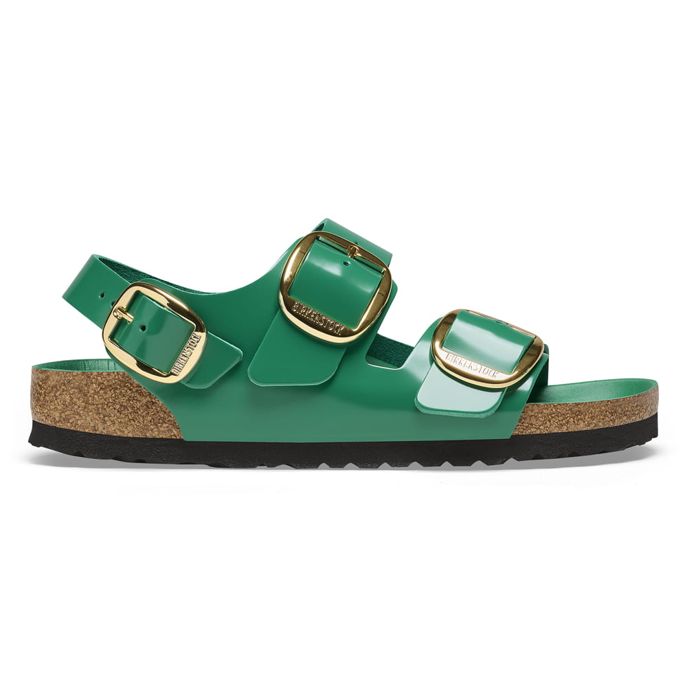 Birkenstock Milano Big Buckle Natural Leather Patent - view 4