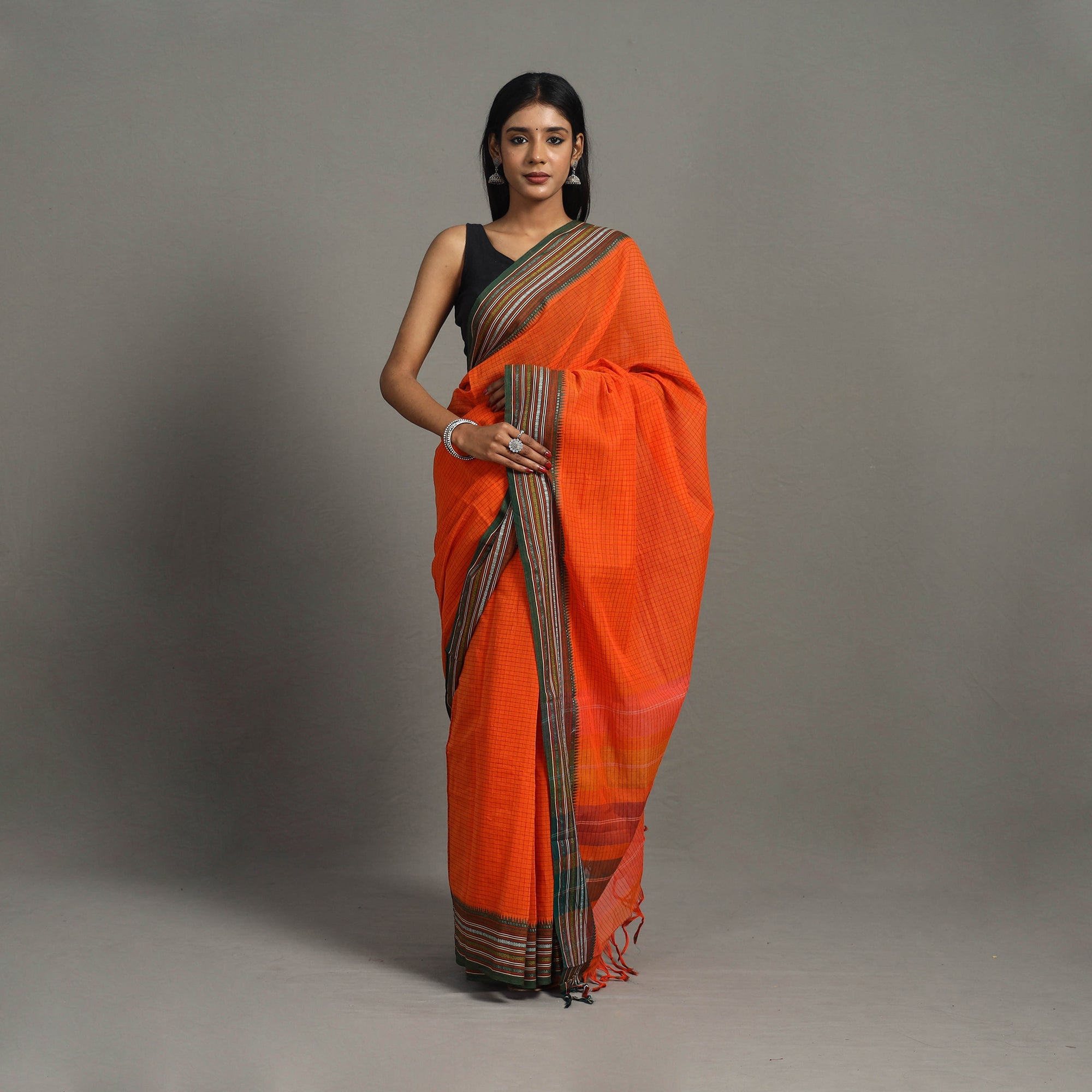 CHITRIKA Narayanpet Classic Dobby Cotton Handloom Saree 22