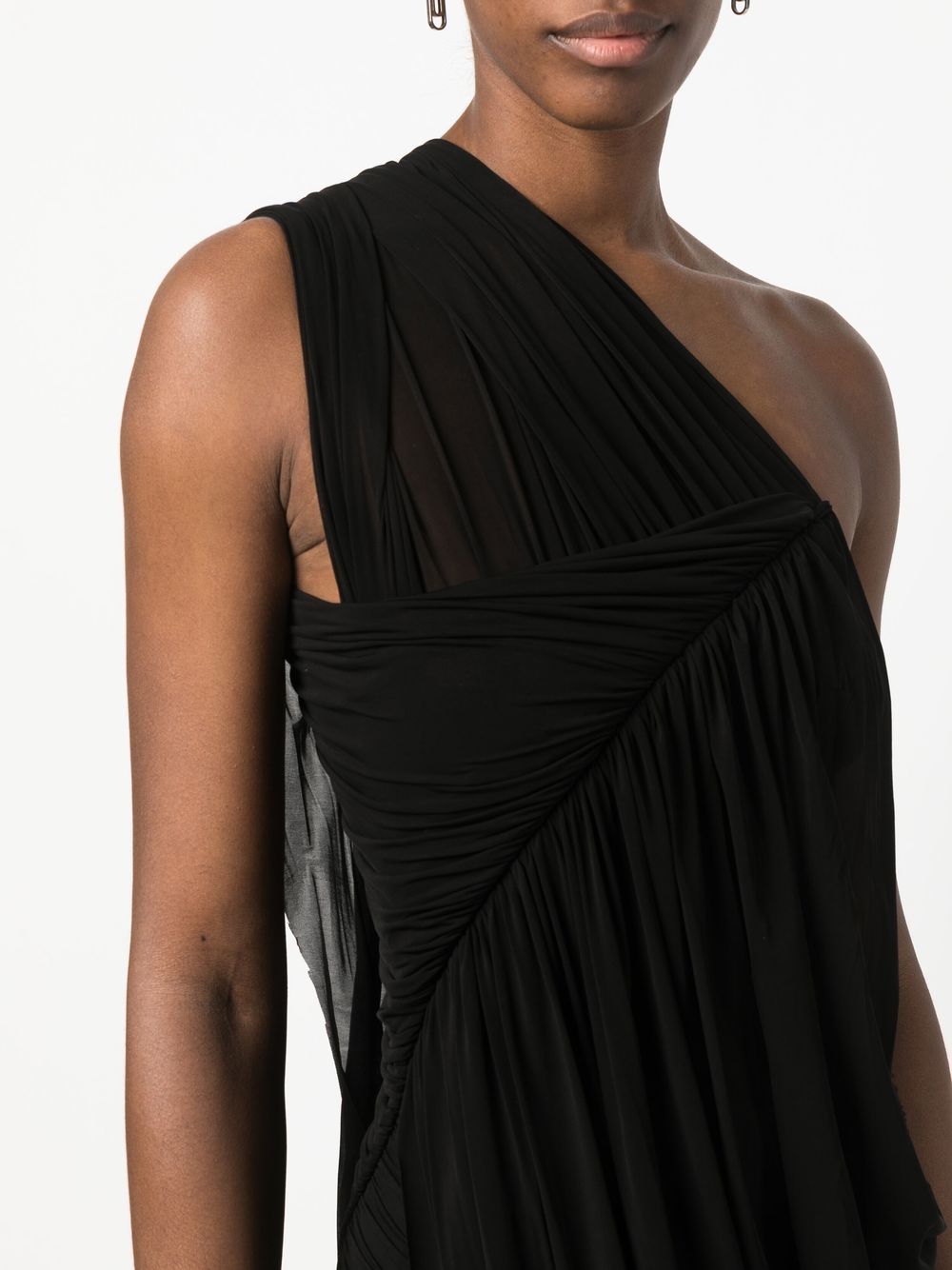 Rick Owens One-shoulder short dress – Cupro 92%, Elastane 8% - view 2