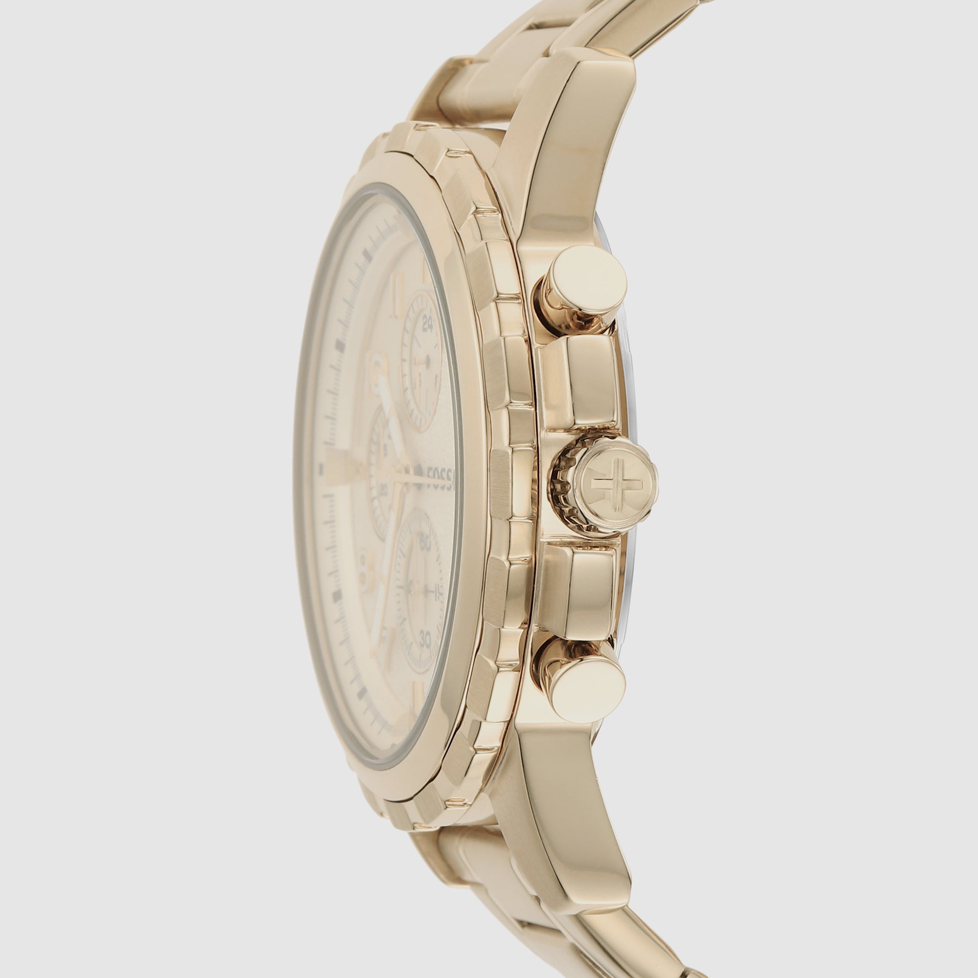 Fossil Dean Men Quartz Champagne Dial Chronograph Stainless Steel Watch FS4867 - view 2