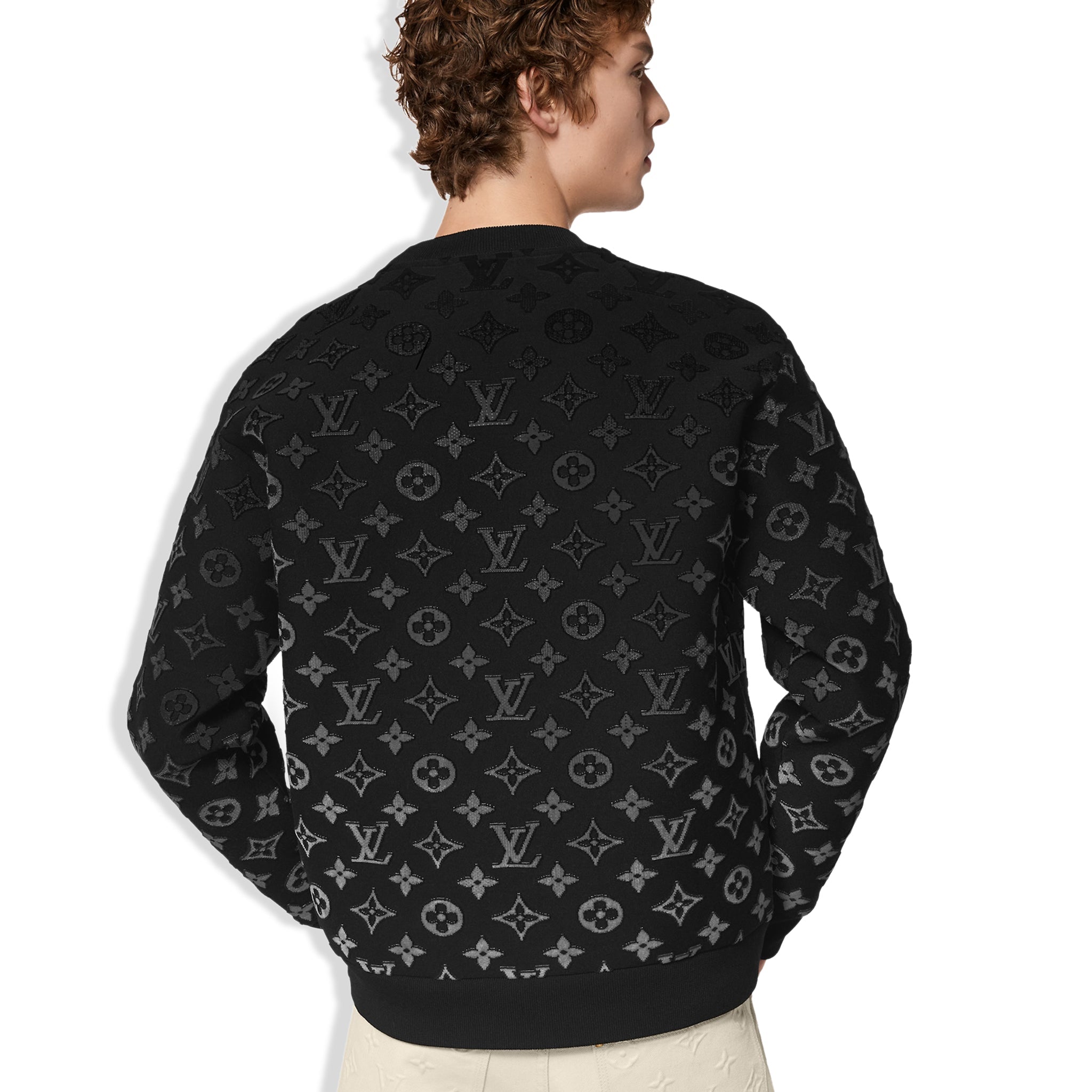 Louis Vuitton LV Monogram Gradient Fil Coupe Black Sweatshirt - view 3
