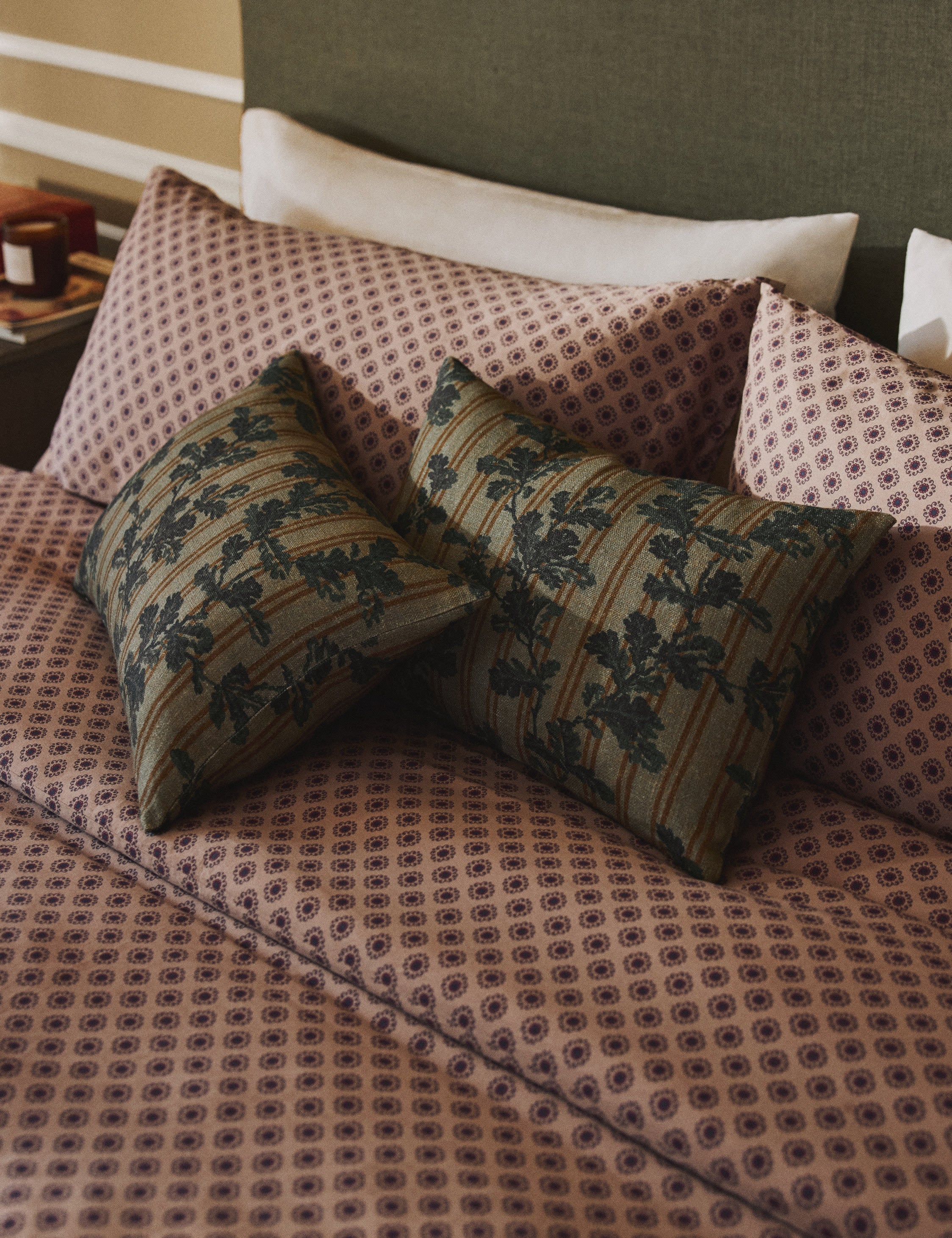 Lulu and Georgia Foy Linen Pillow – Green - view 2