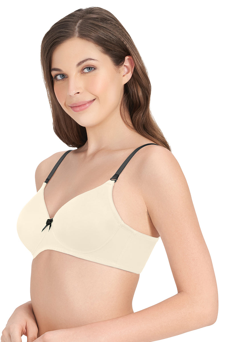 Amante Smooth Dreams Padded Non-wired T-shirt Bra - Whitesmoke - view 2
