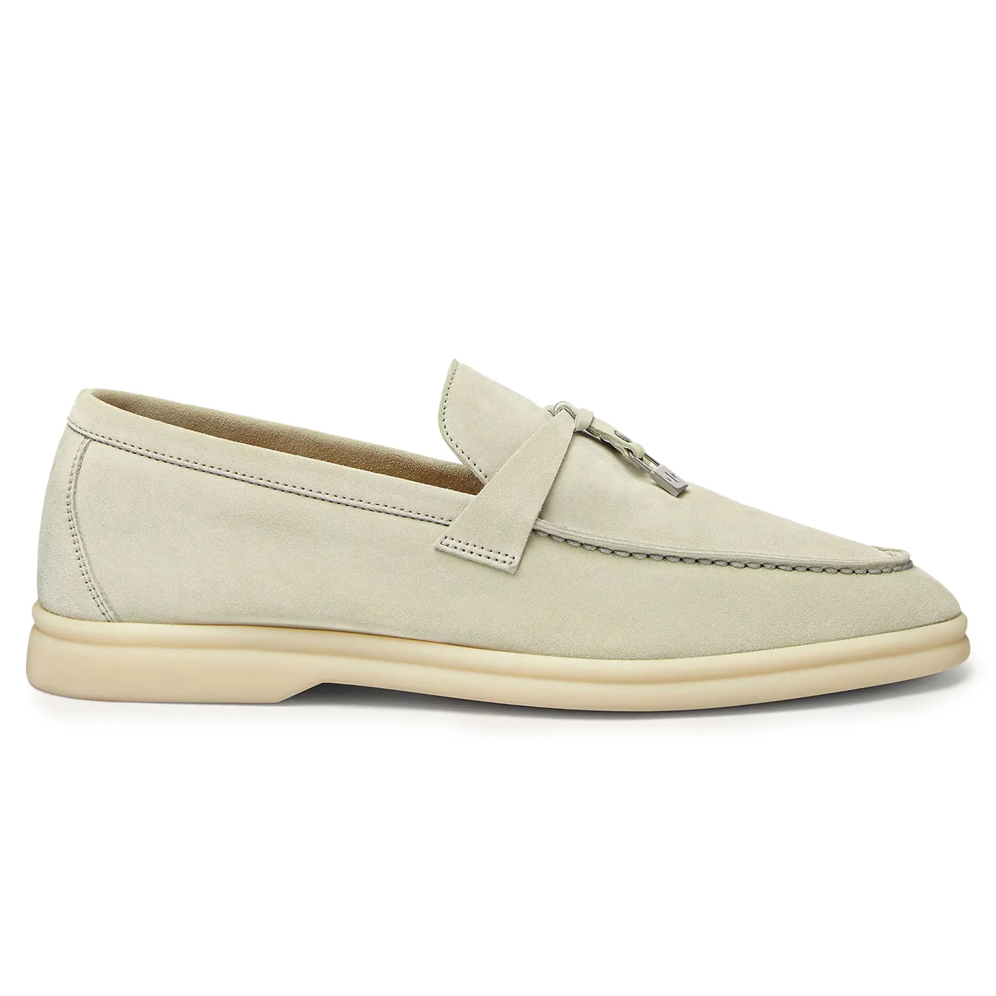 Loro Piana Summer Charms Suede Deep Ice Loafers