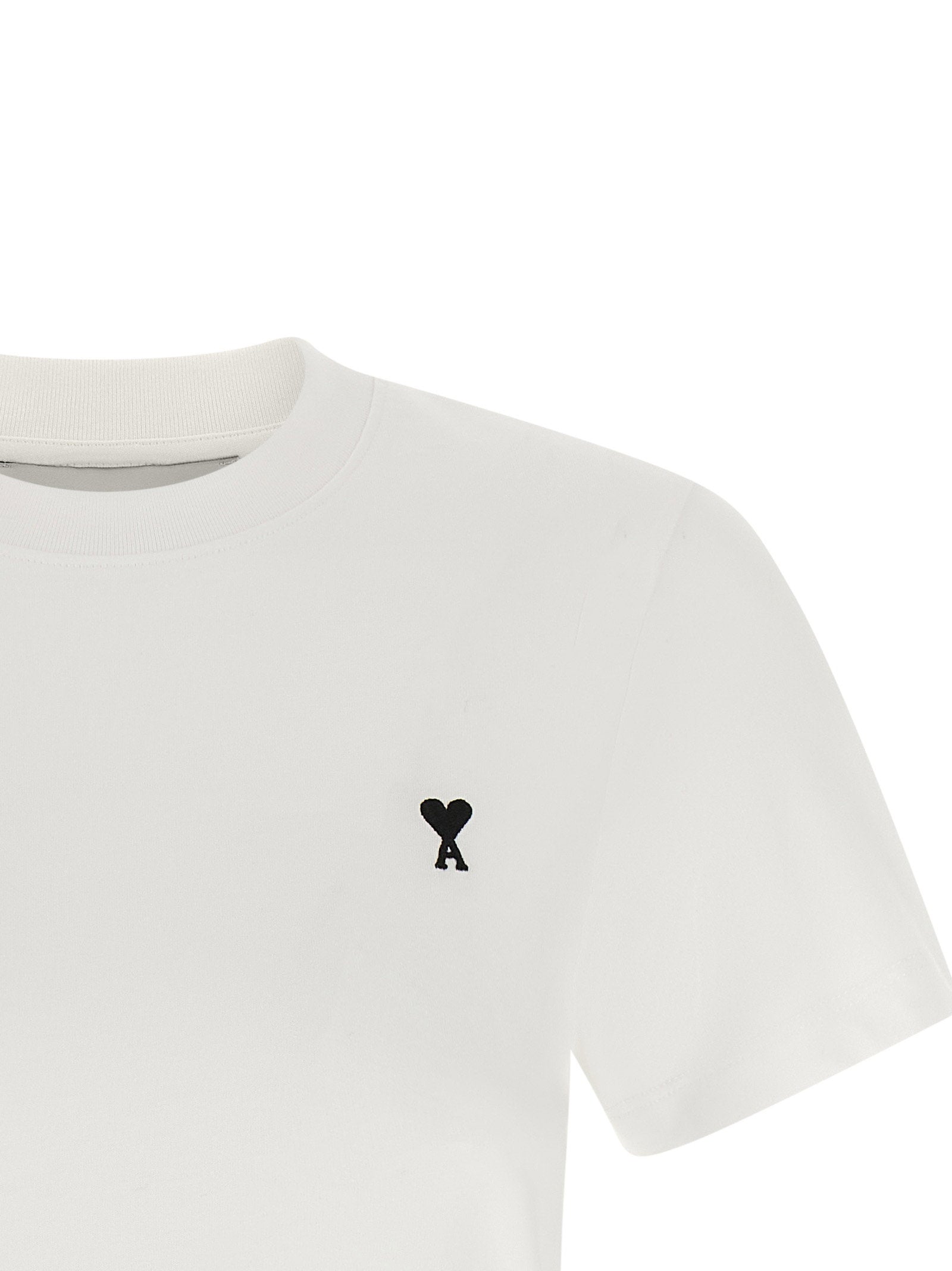 Ami Paris Ami De Coeur Cropped T-shirt – 100% cotton - view 3